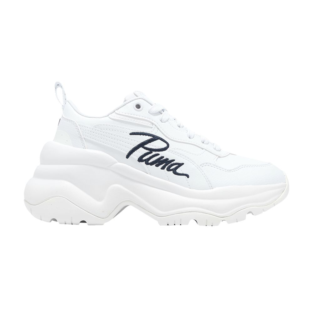 Pre-owned Puma Wmns Cilia Wedge 'white Navy' | Women's Size 8.5