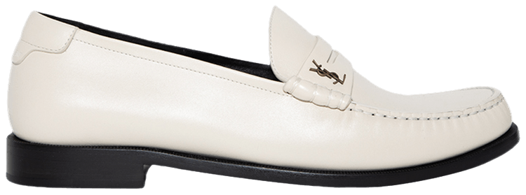 Saint Laurent Le Loafer Penny Slippers Pearl