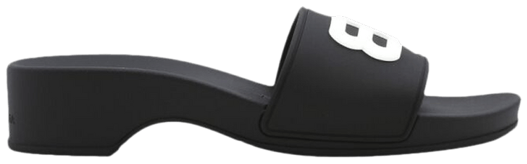 Balenciaga Wmns Pool BB Wedge Slide Sandal Black