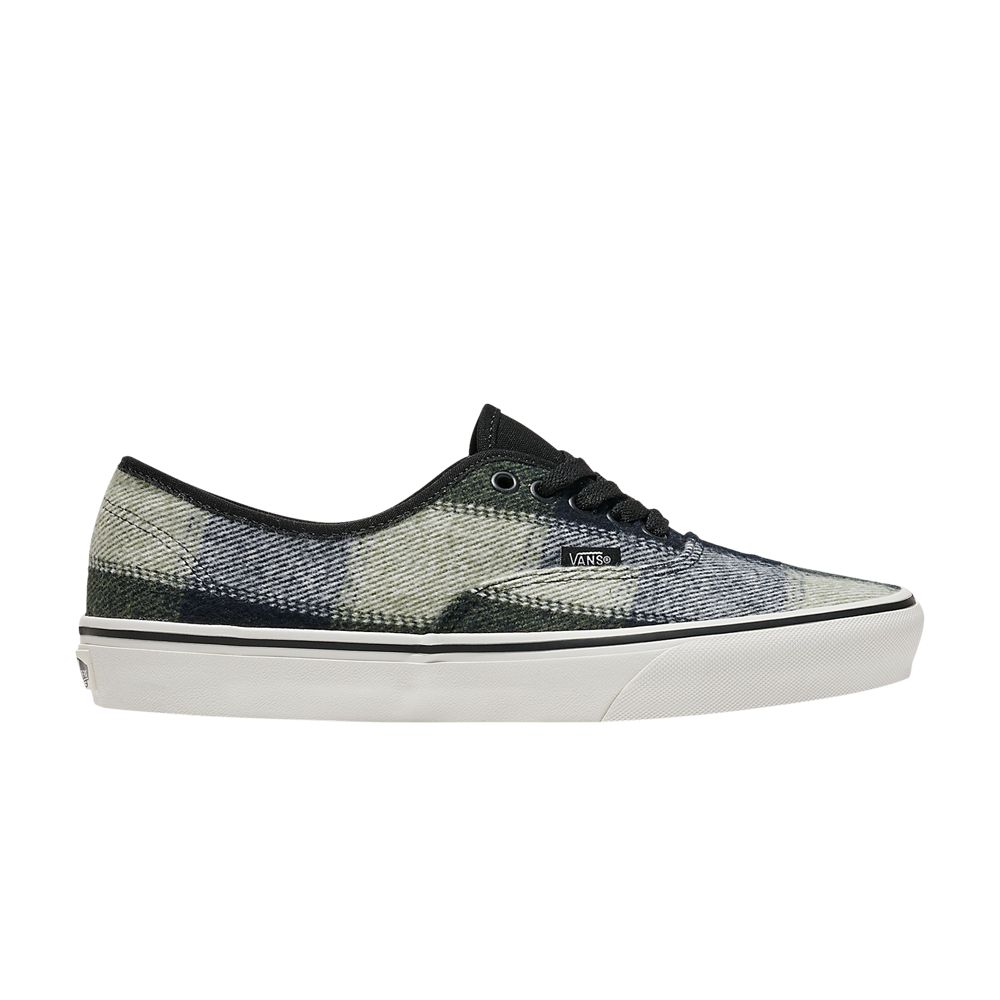 Vans Authentic 'Brushed Plaid - Olive Green Black' | Men's Size 7 - VN0A2Z3ZBIQ