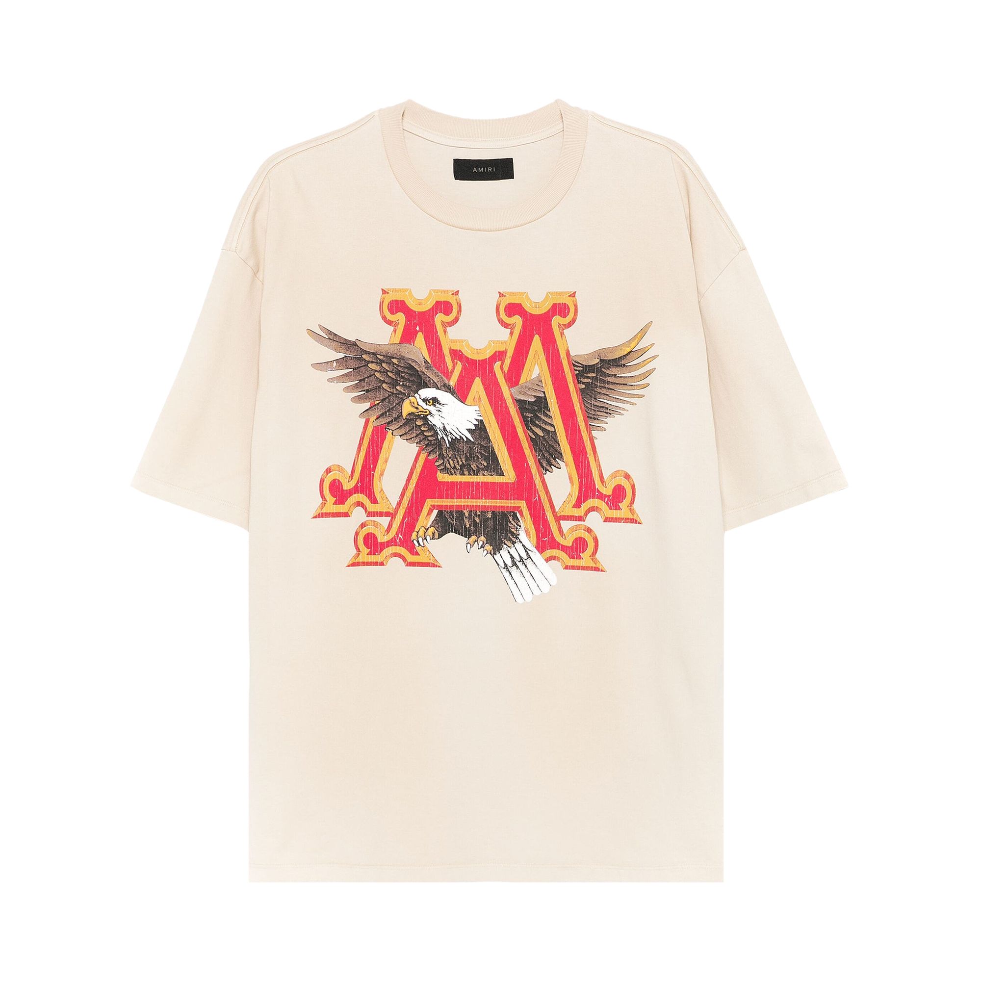 Pre-owned Amiri Vintage Ma Eagle Oversized Tee 'alabaster' | White | Men's Size L