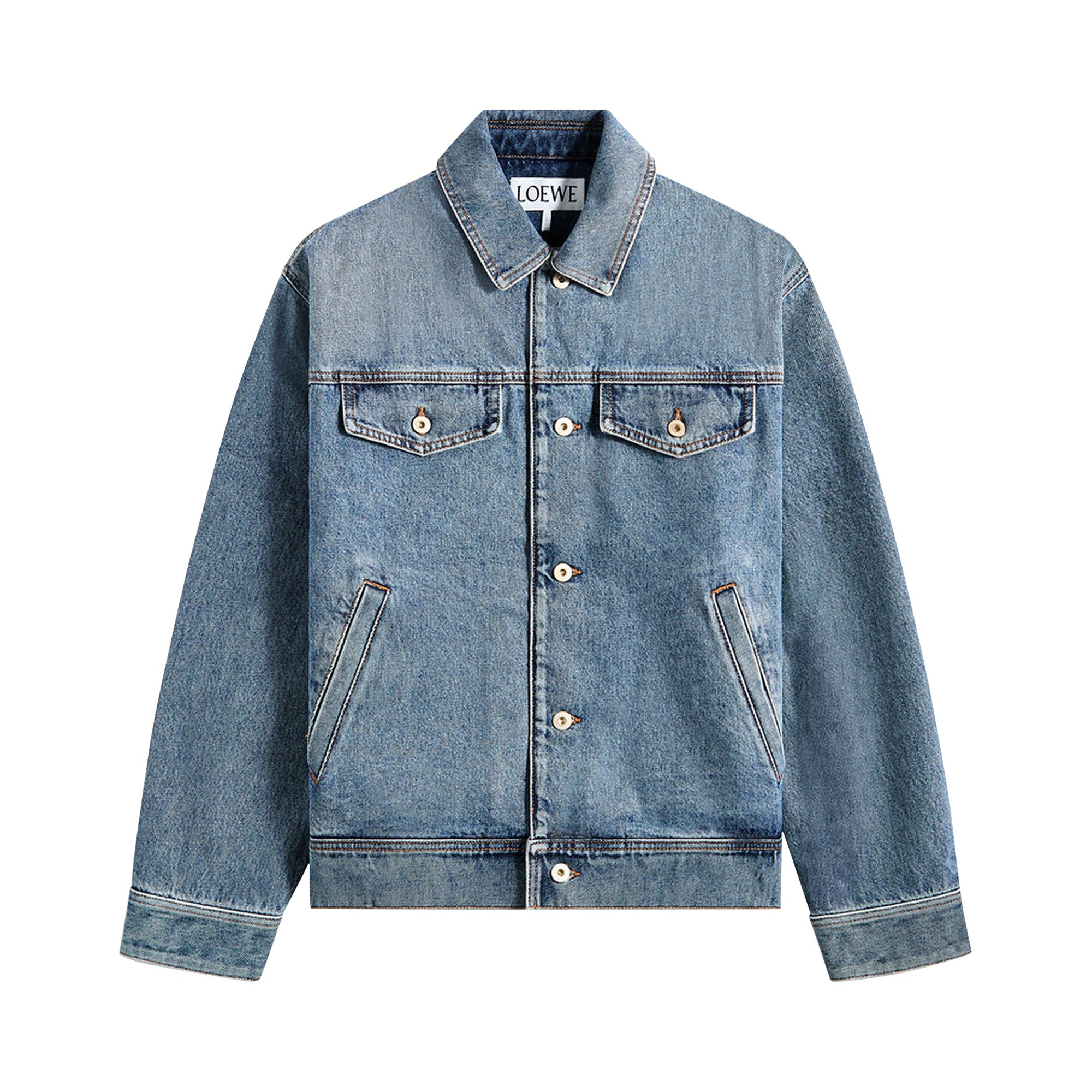 Pre-owned Loewe Denim Jacket 'blue' | Men's Size 54