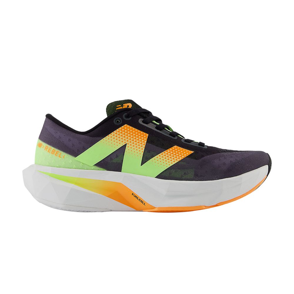 Pre-owned New Balance Wmns Fuelcell Rebel V4 Wide 'black White Peach' | Women's Size 6