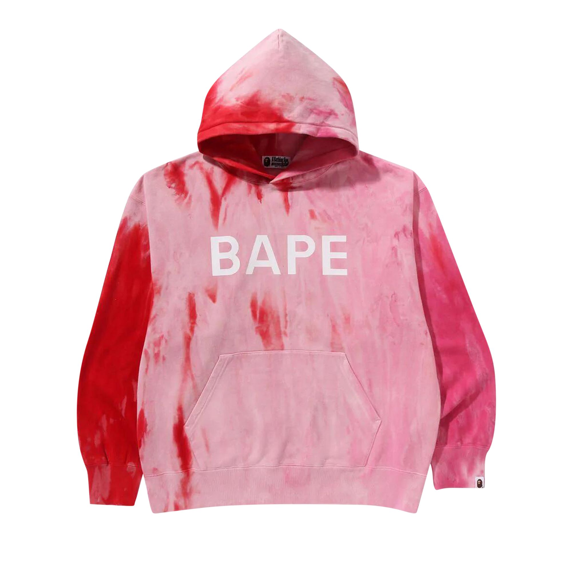Pre-owned Bape Ice Dye Relaxed Fit Pullover Hoodie 'pink' | Men's Size L