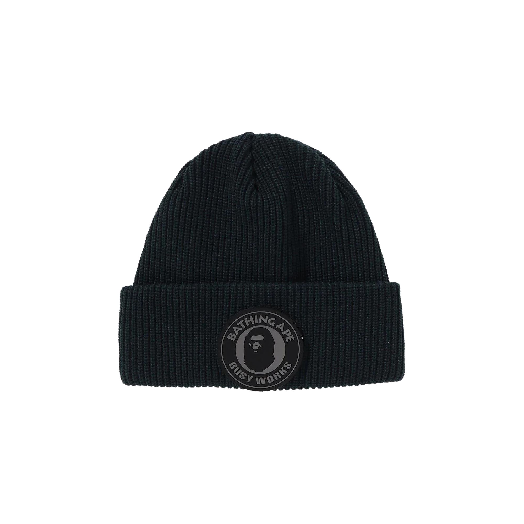 Pre-owned Bape Busy Work Knit Cap 'olive Drab' | Green | Men's Size Onesize