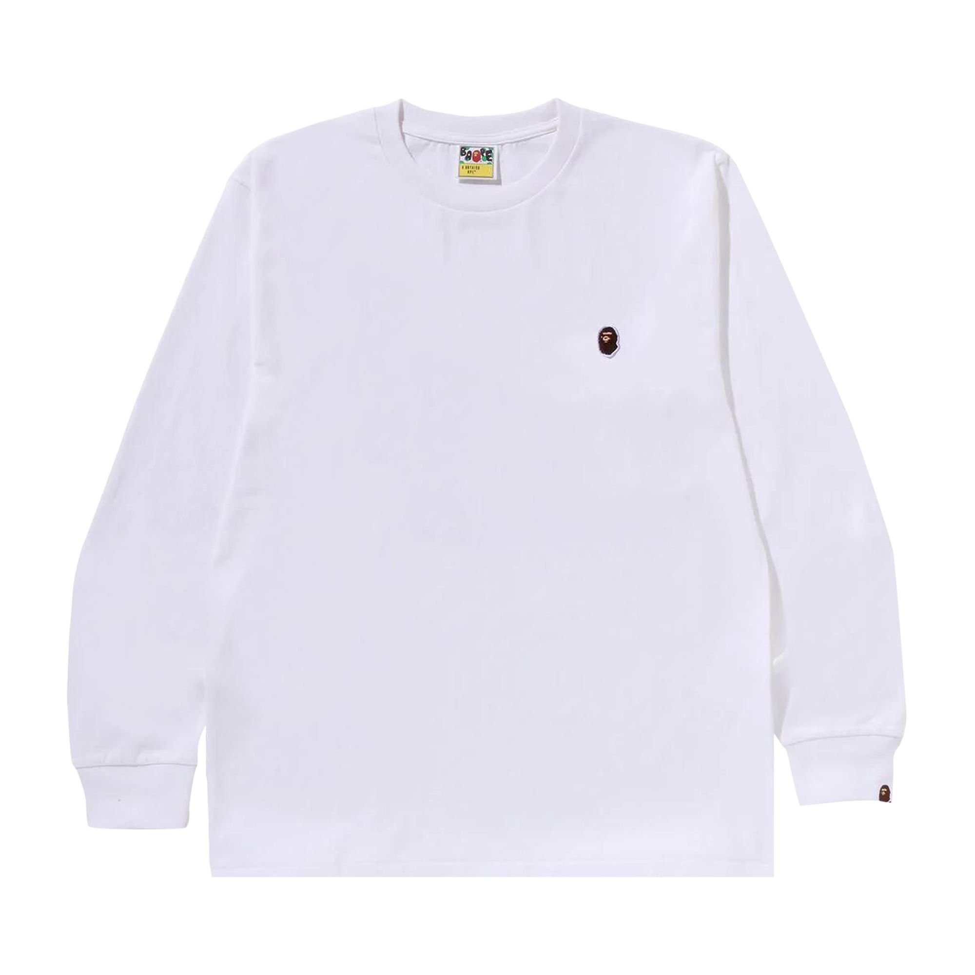 Pre-owned Bape One Point Long-sleeve Tee 'white' | Men's Size M