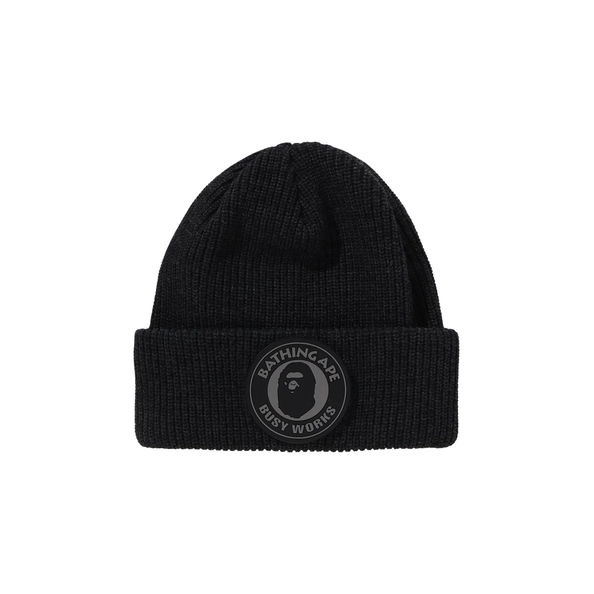 Pre-owned Bape Busy Work Knit Cap 'black' | Men's Size Onesize
