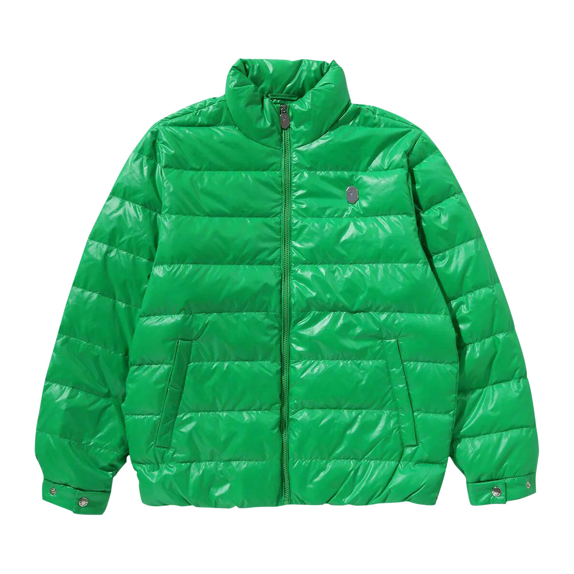 Pre-owned Bape Line Camo Debossed Regular Fit Down Jacket 'green'