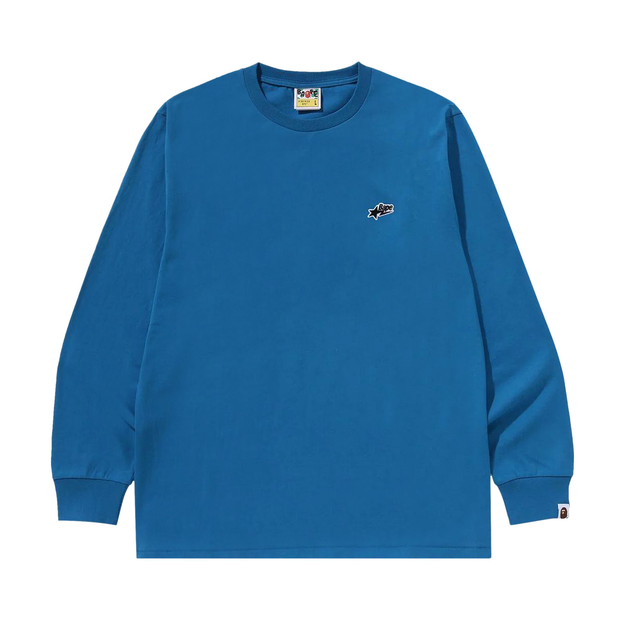 Pre-owned Bape Sta One Point Long-sleeve Tee 'blue' | Men's Size Xl
