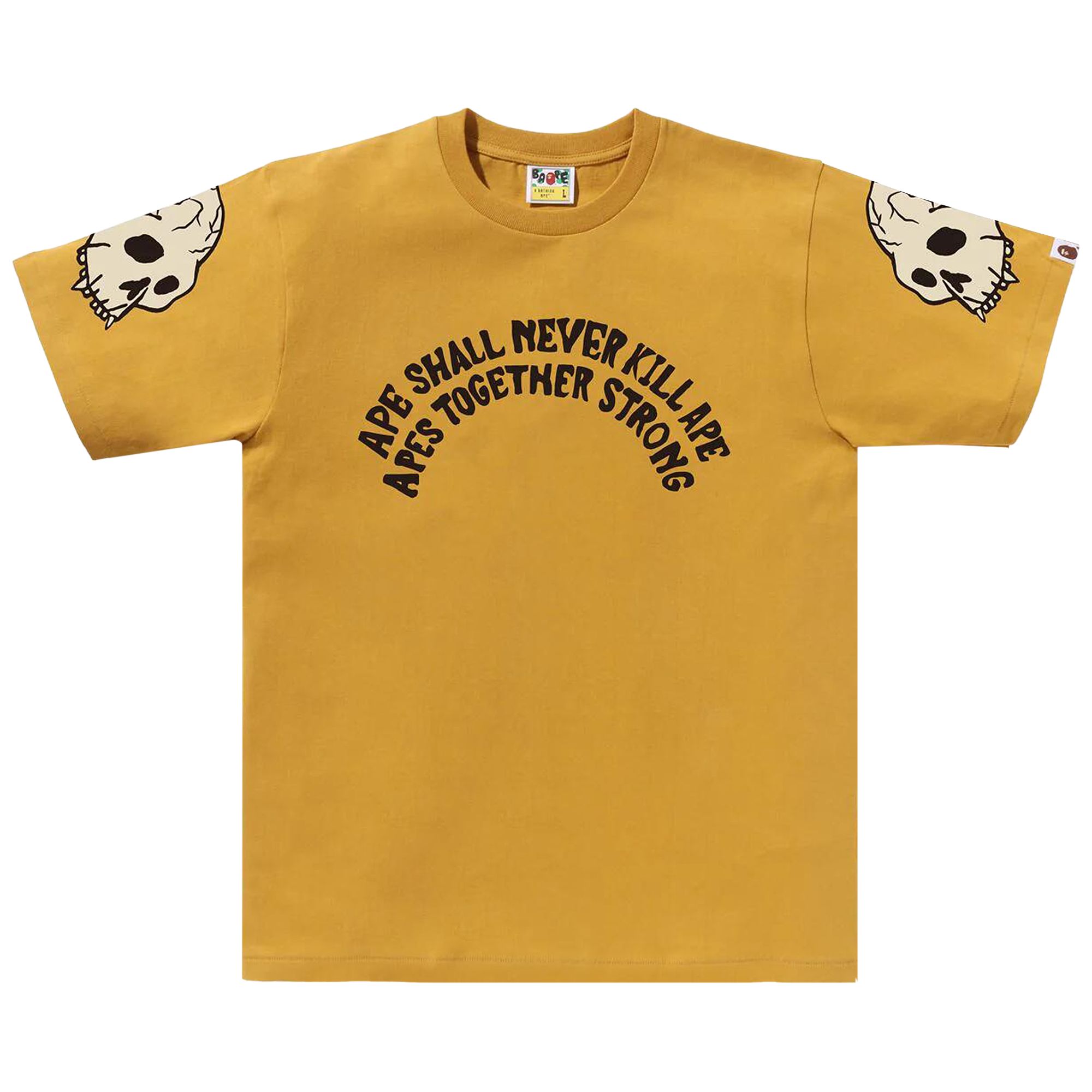 Pre-owned Bape Souvenir Skull Tee 'yellow' | Men's Size L