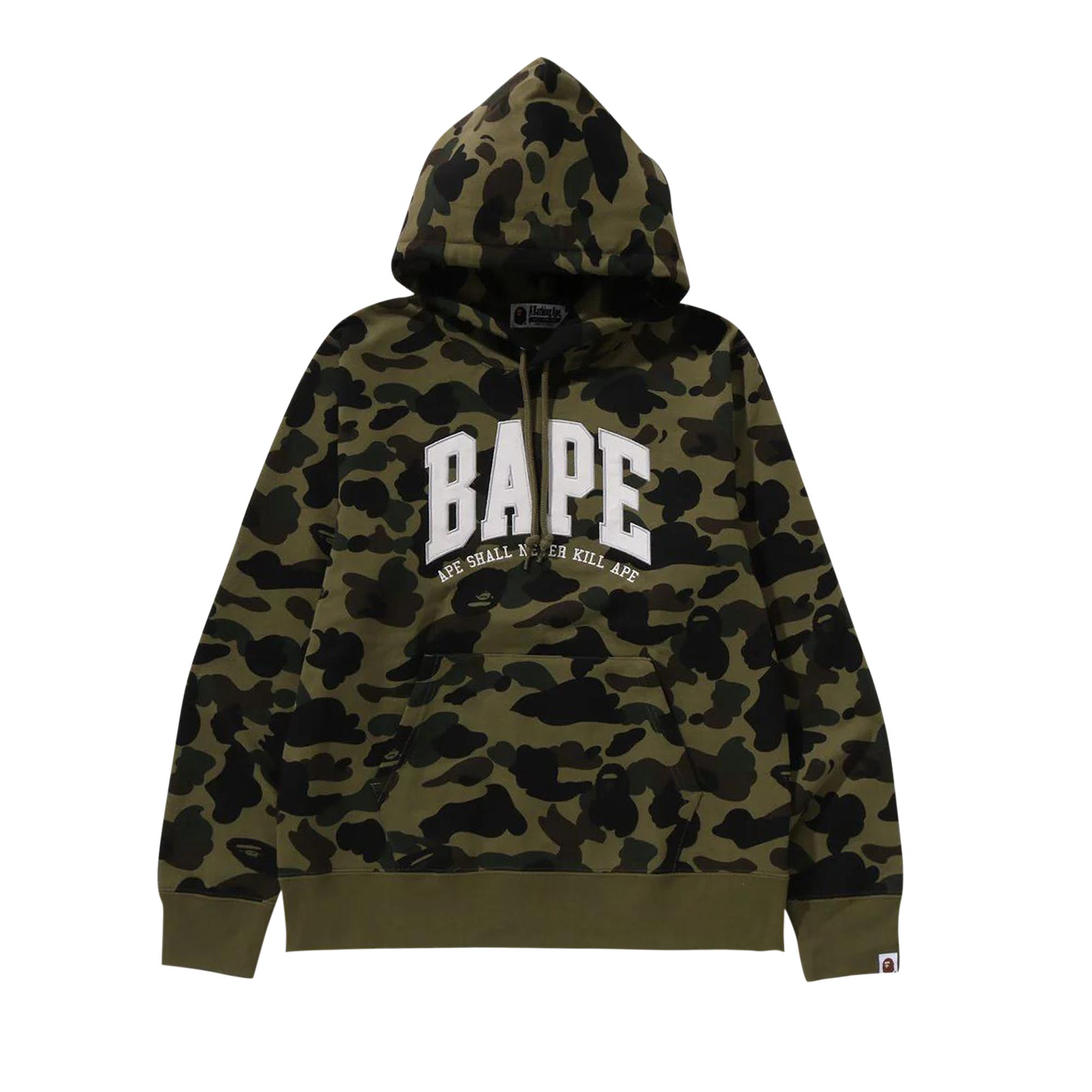 Pre-owned Bape 1st Camo Pullover Hoodie 'green' | Men's Size Xxl