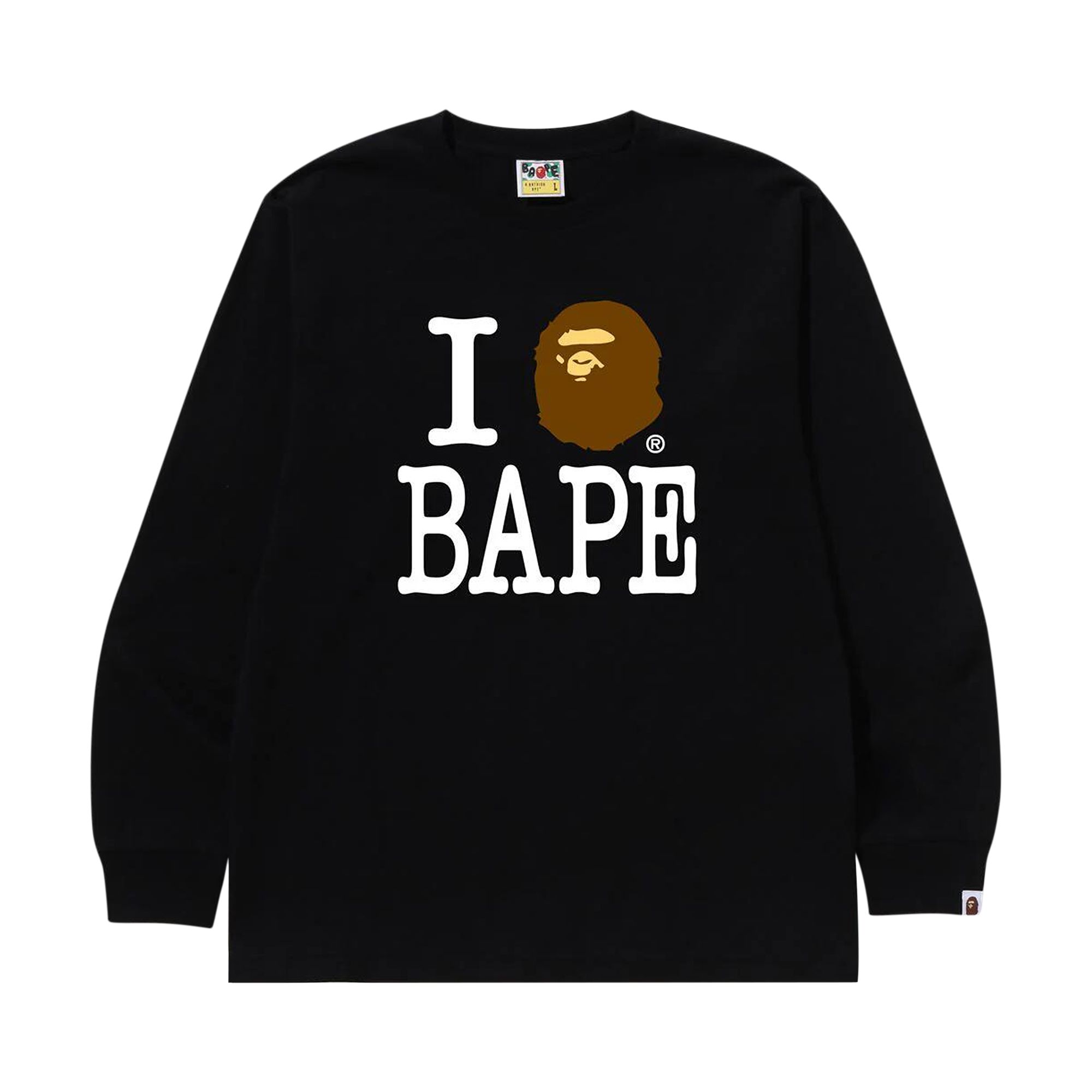 Pre-owned Bape I Love Long-sleeve Tee 'black' | Men's Size Xl