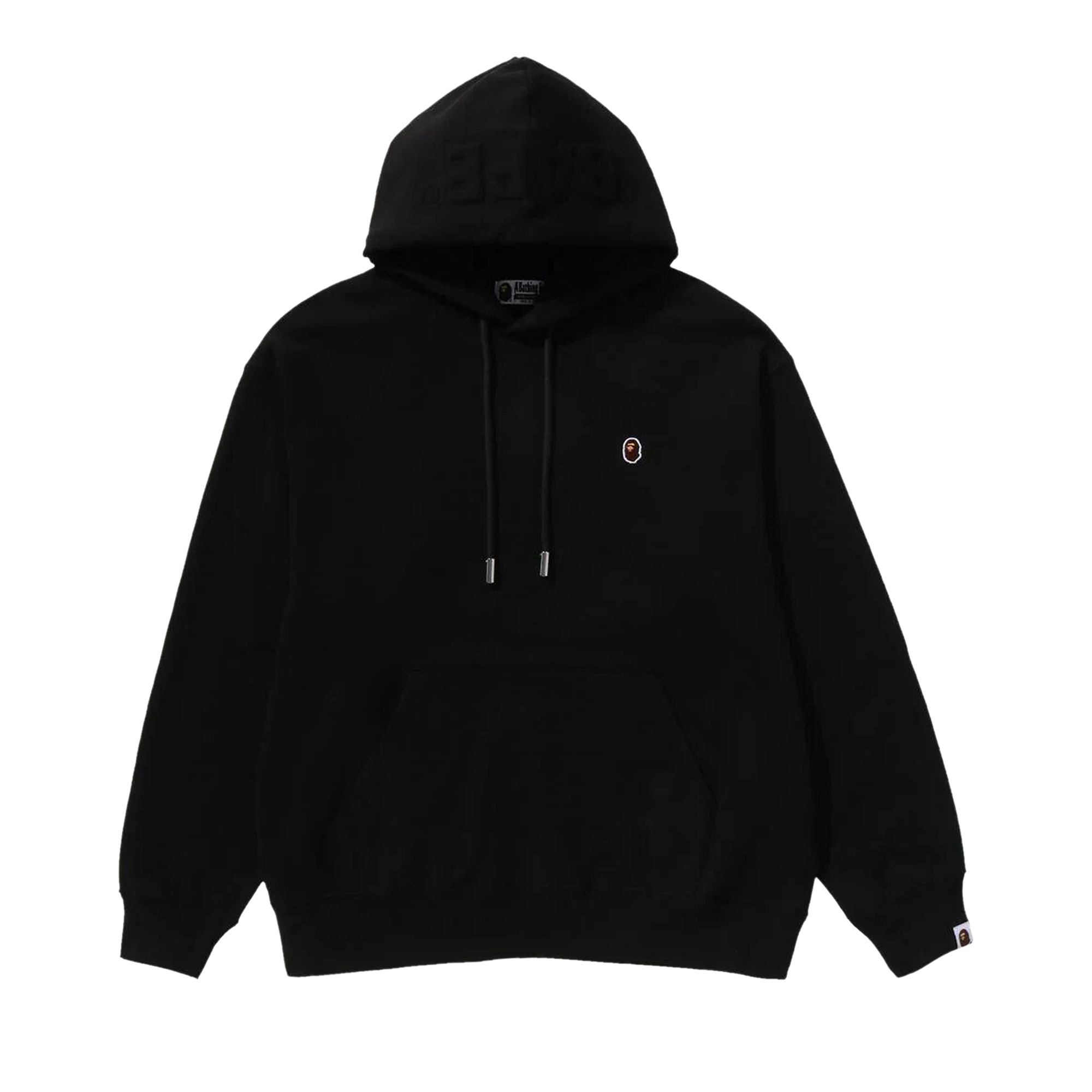 Pre-owned Bape One Point Relaxed Fit Pullover Hoodie 'black'
