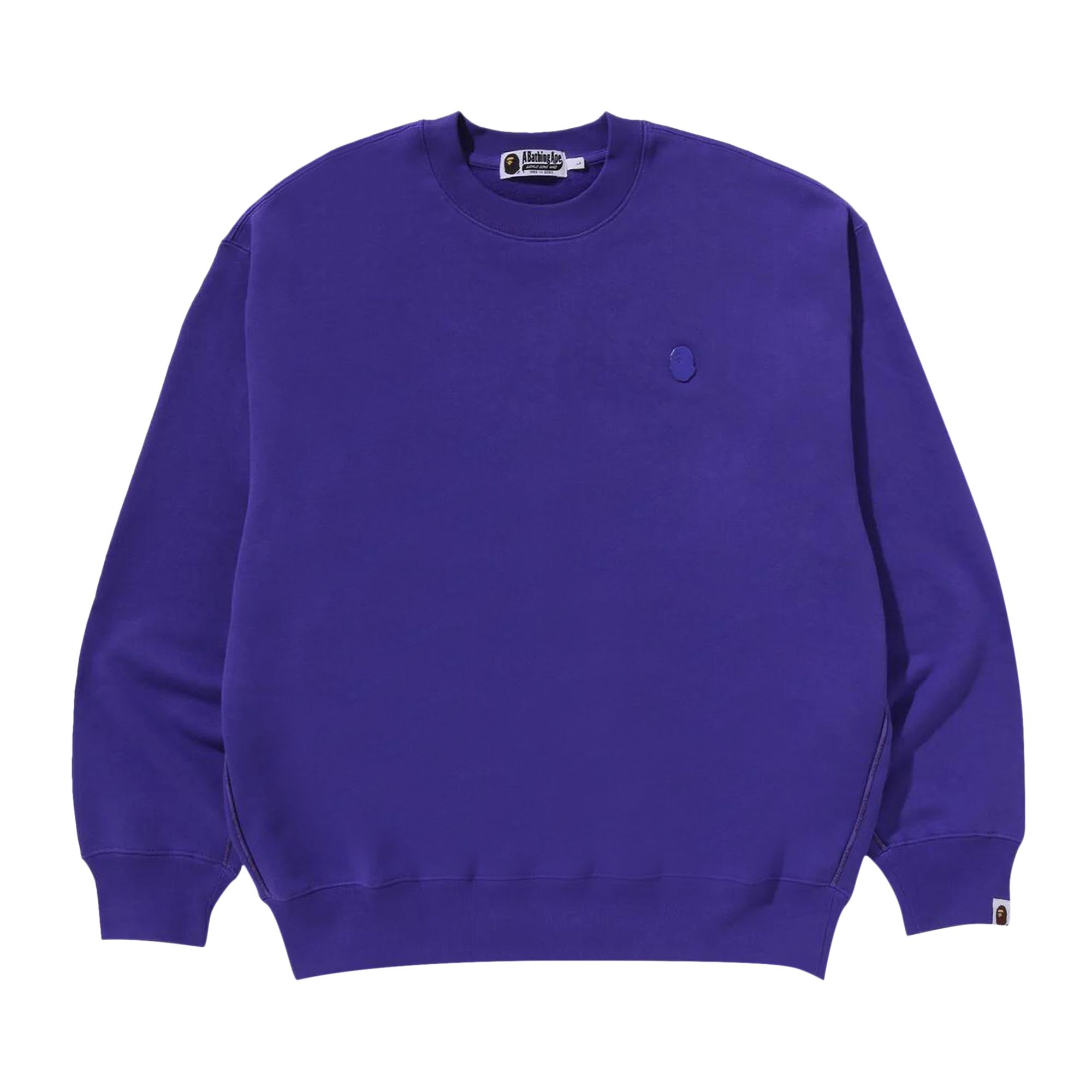 Pre-owned Bape One Point Relaxed Fit Crewneck Sweatshirt 'purple'
