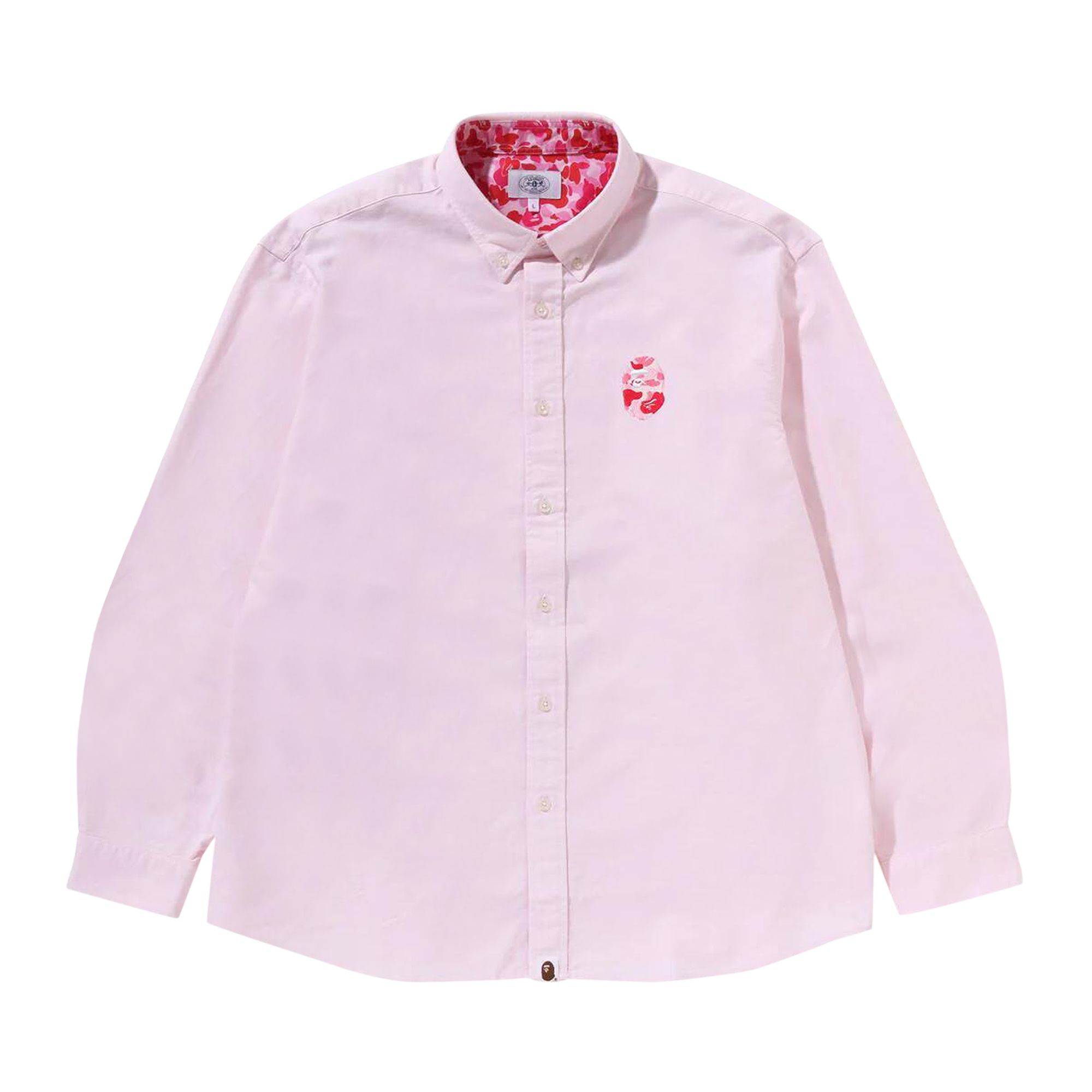 Pre-owned Bape Abc Camo One Point Relaxed Fit Shirt 'pink' | Men's Size M