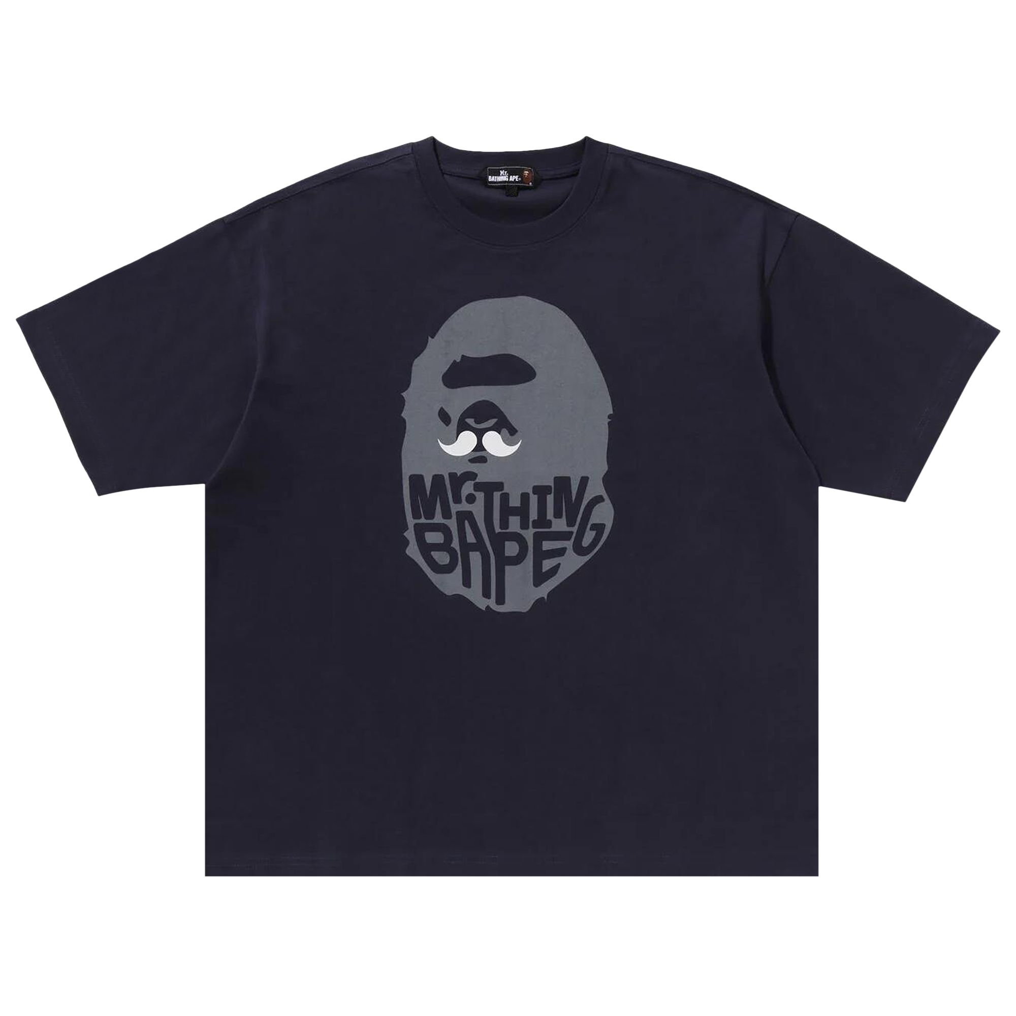 Pre-owned Bape Ape Head Tee 'navy' | Blue | Men's Size Xl