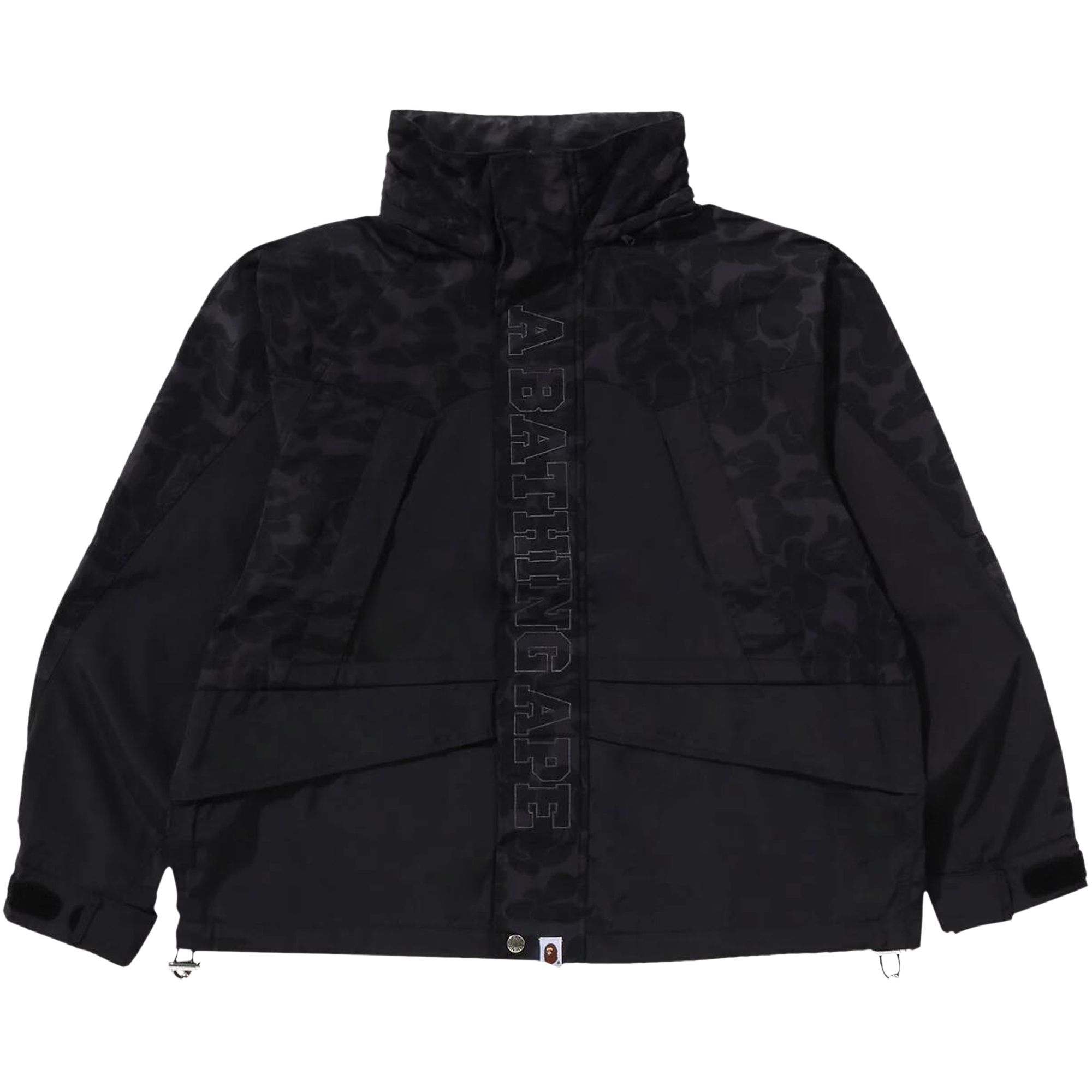 Pre-owned Bape Camo Panel Snowboard Jacket 'black'
