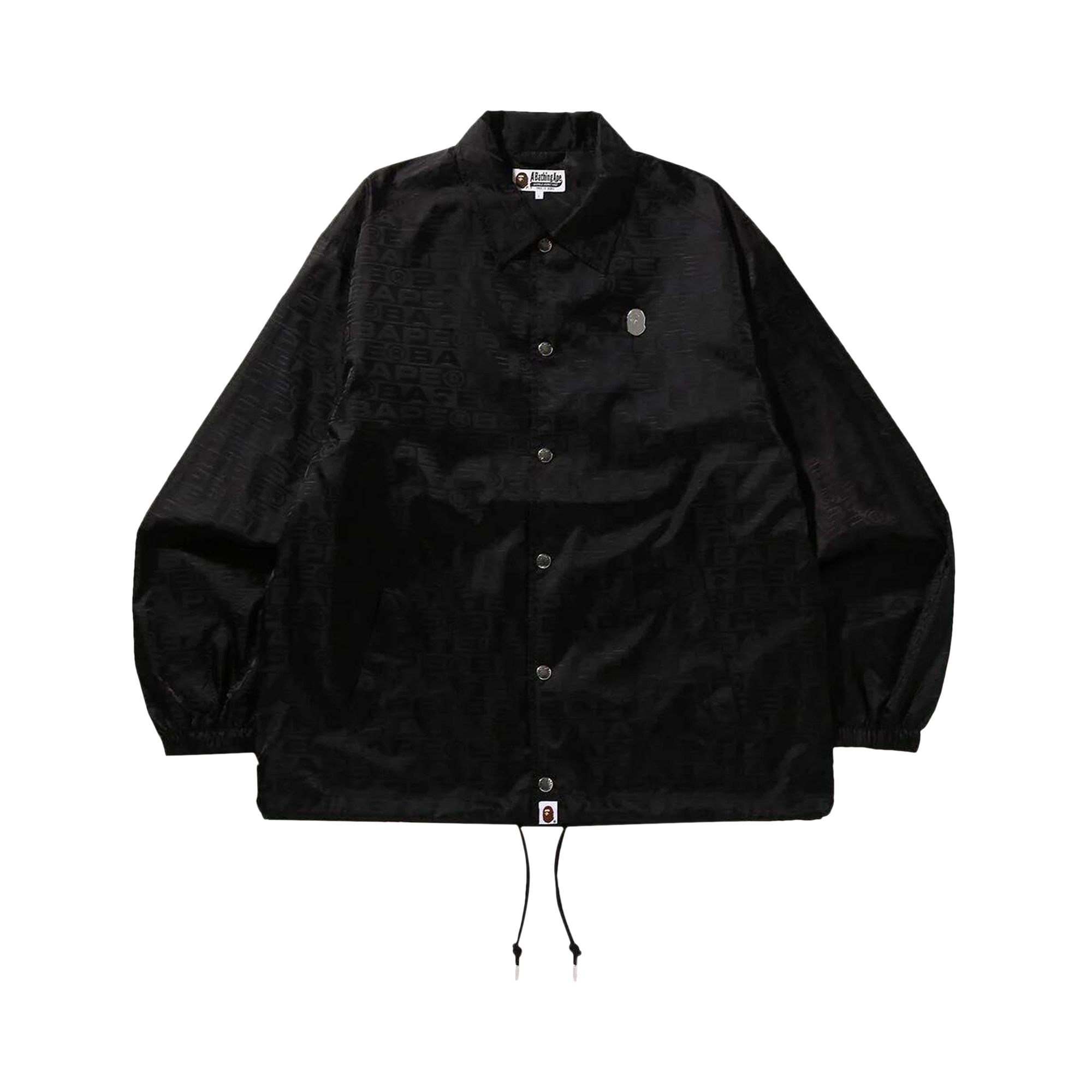 Pre-owned Bape Lux Sport Pattern Jacquard Nylon Coach Jacket 'black'