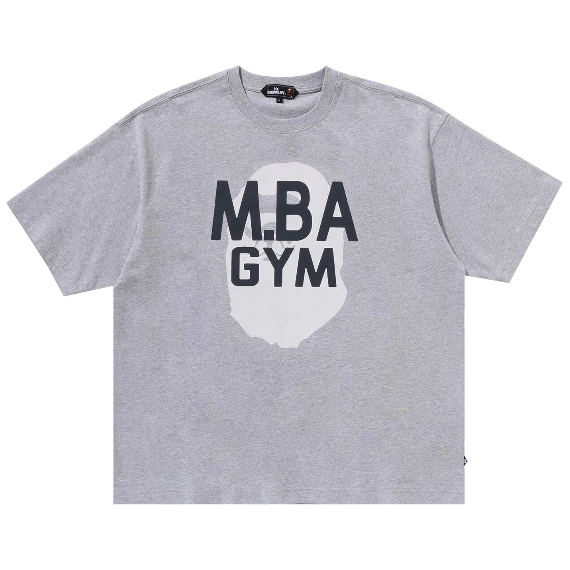 Pre-owned Bape Logo Tee 'grey' In Gray