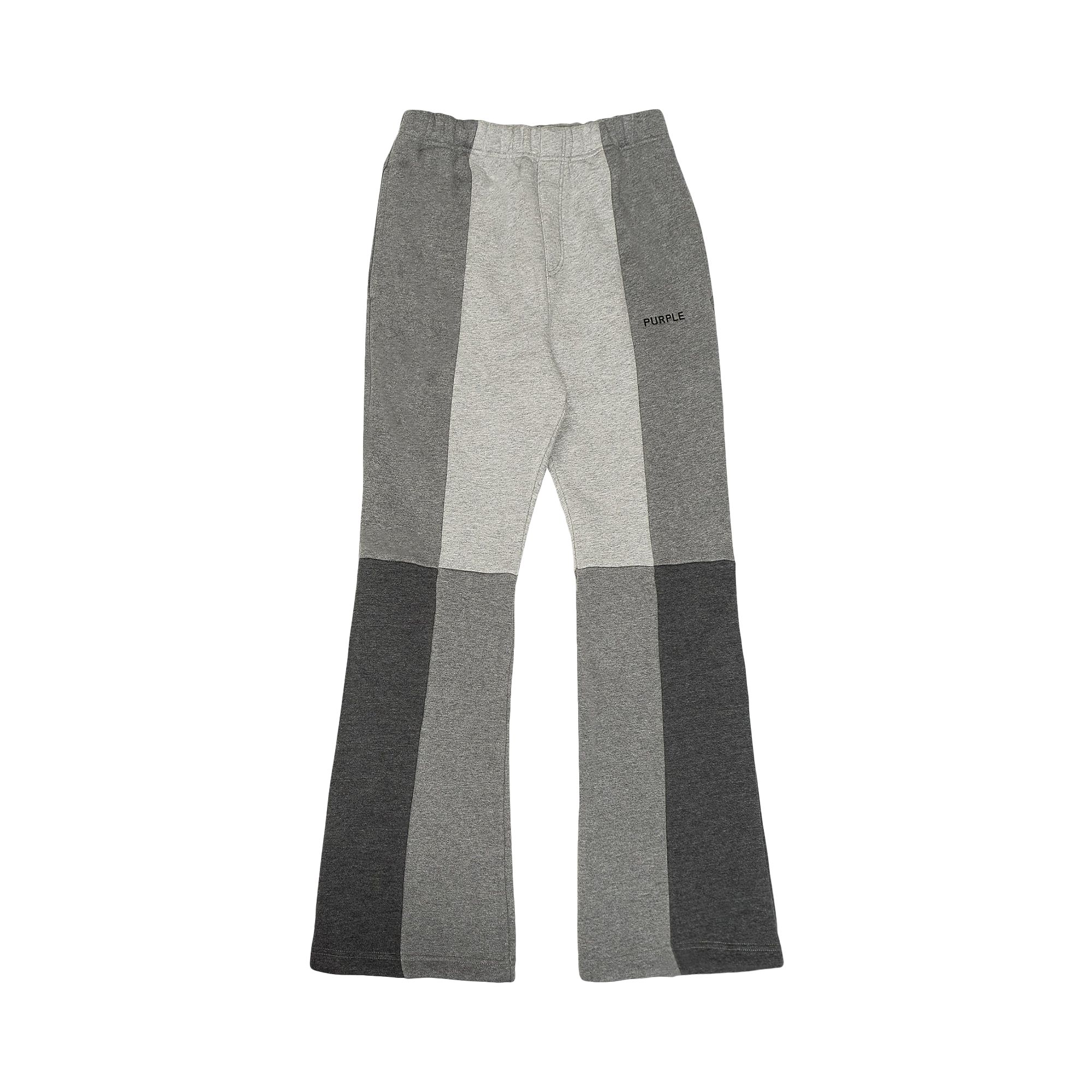 Pre-owned Purple Brand Hwt Fleece Flared Sweatpant 'grey' | Men's Size S
