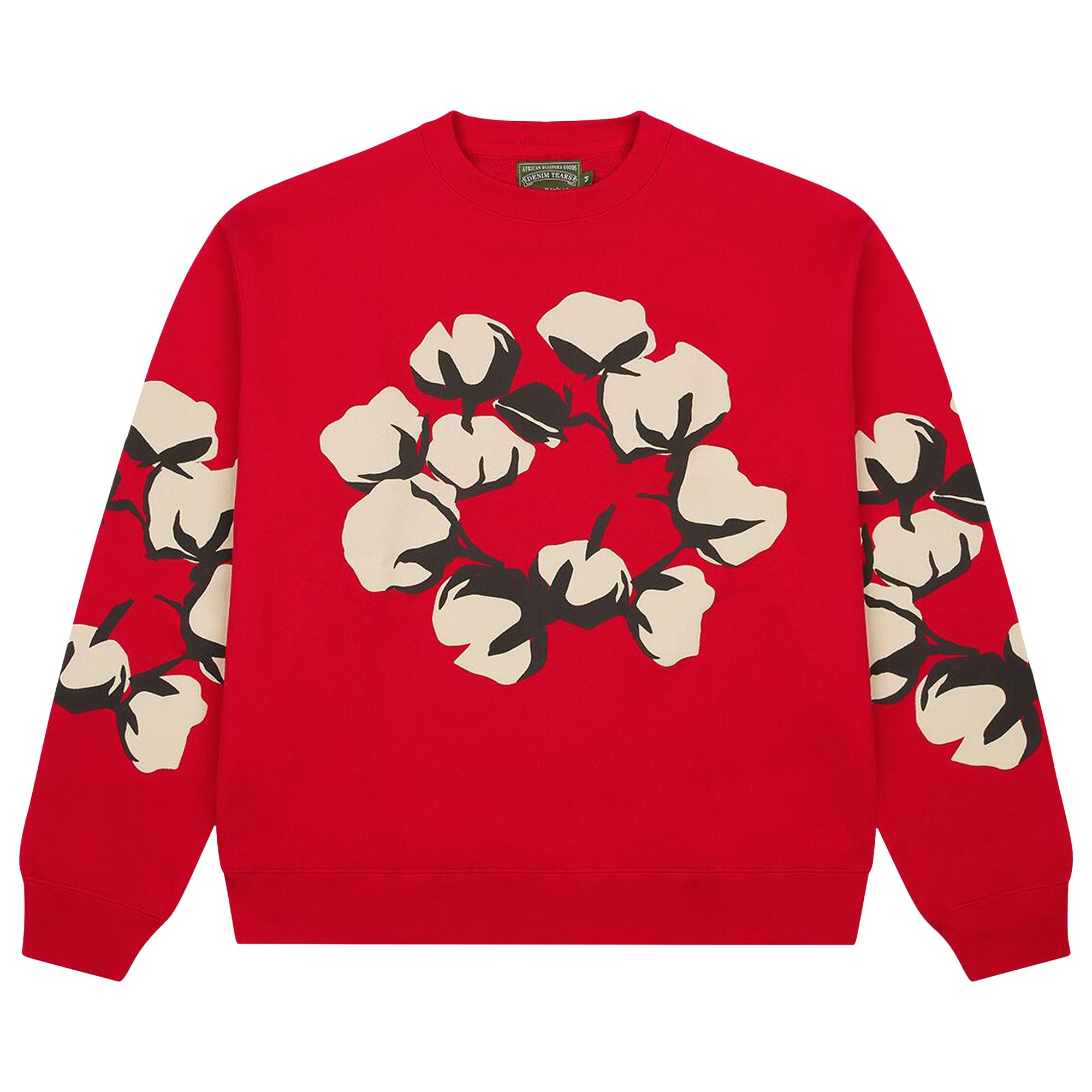 Pre-owned Denim Tears X Cactus Plant Flea Market Cactus Tears Crewneck 'red' | Men's Size S