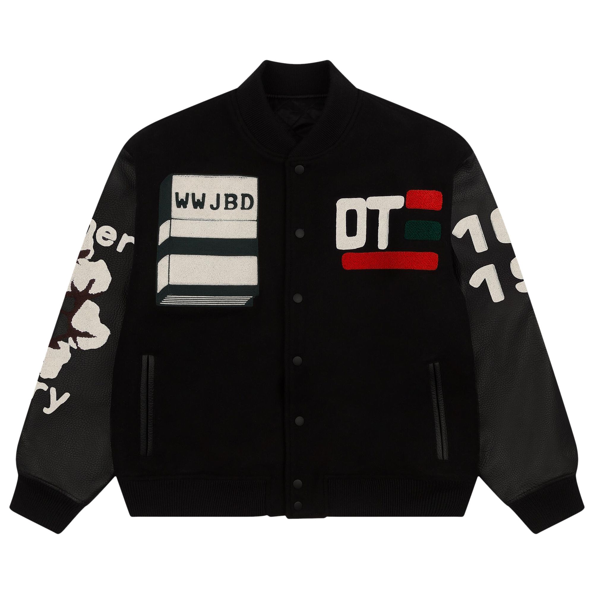 Pre-owned Denim Tears X Cactus Plant Flea Market Cactus Tears Varsity Jacket 'black' | Men's Size S