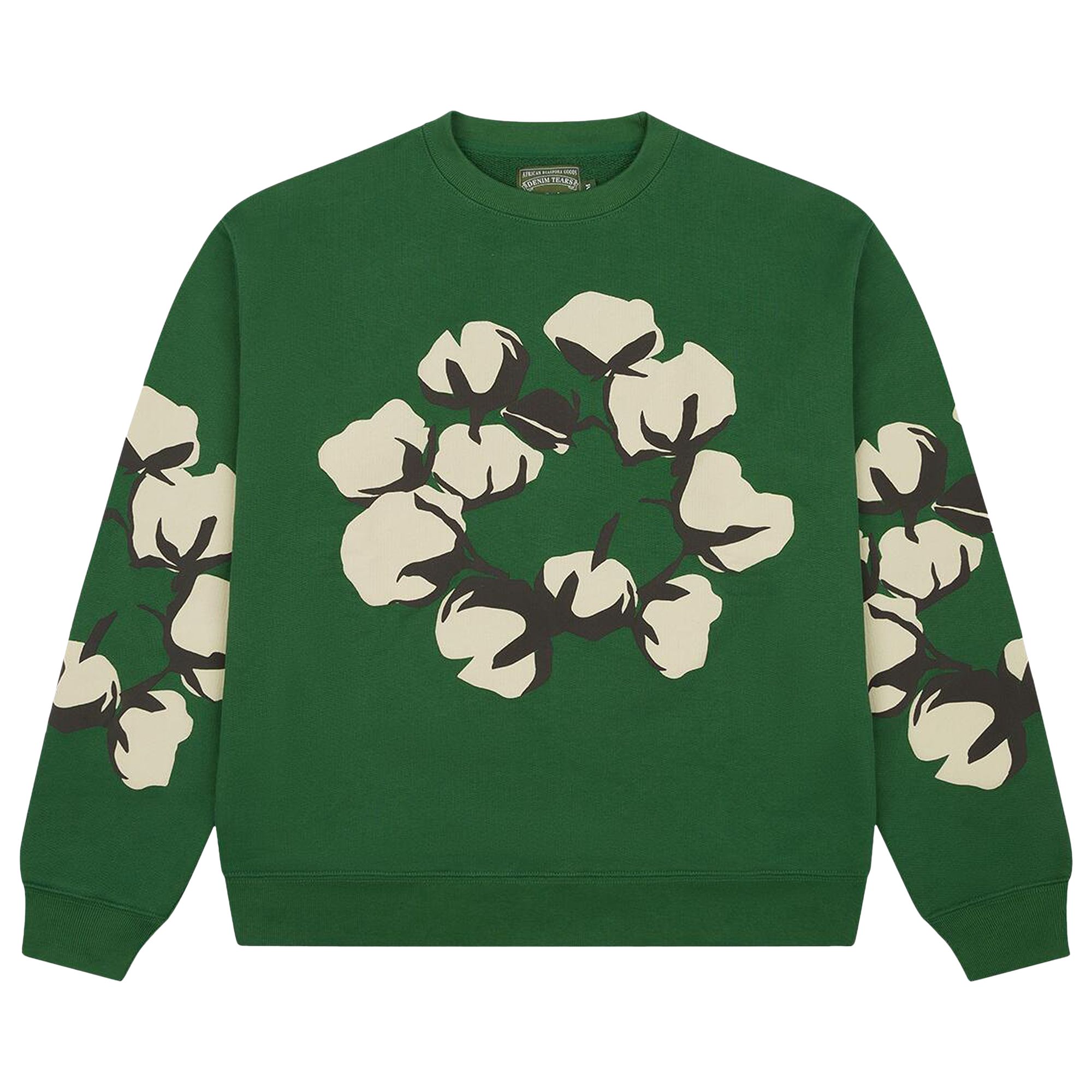 Pre-owned Denim Tears X Cactus Plant Flea Market Cactus Tears Crewneck 'green' | Men's Size S