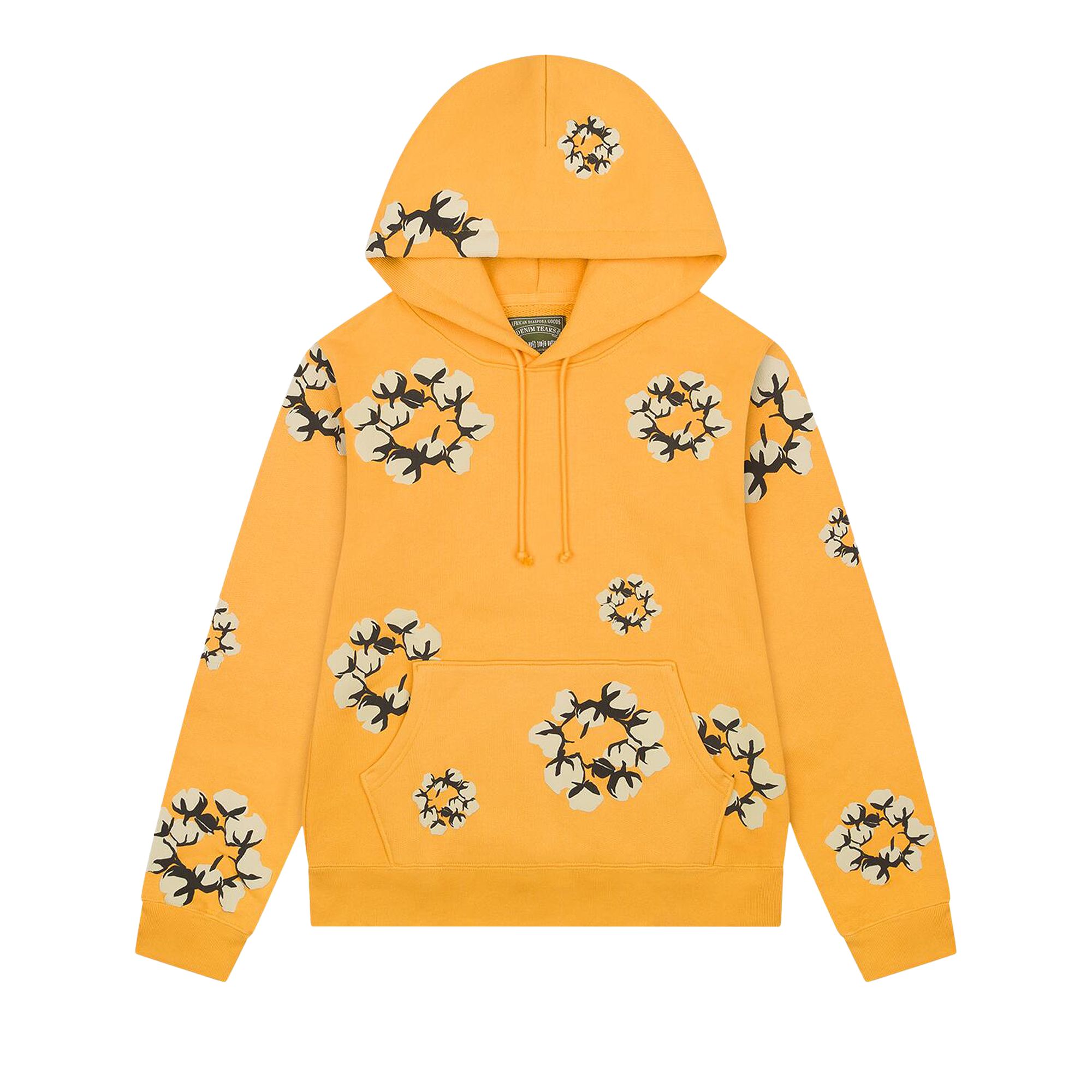 Pre-owned Denim Tears X Cactus Plant Flea Market Cactus Tears Wreath Hoodie 'yellow' | Men's Size L