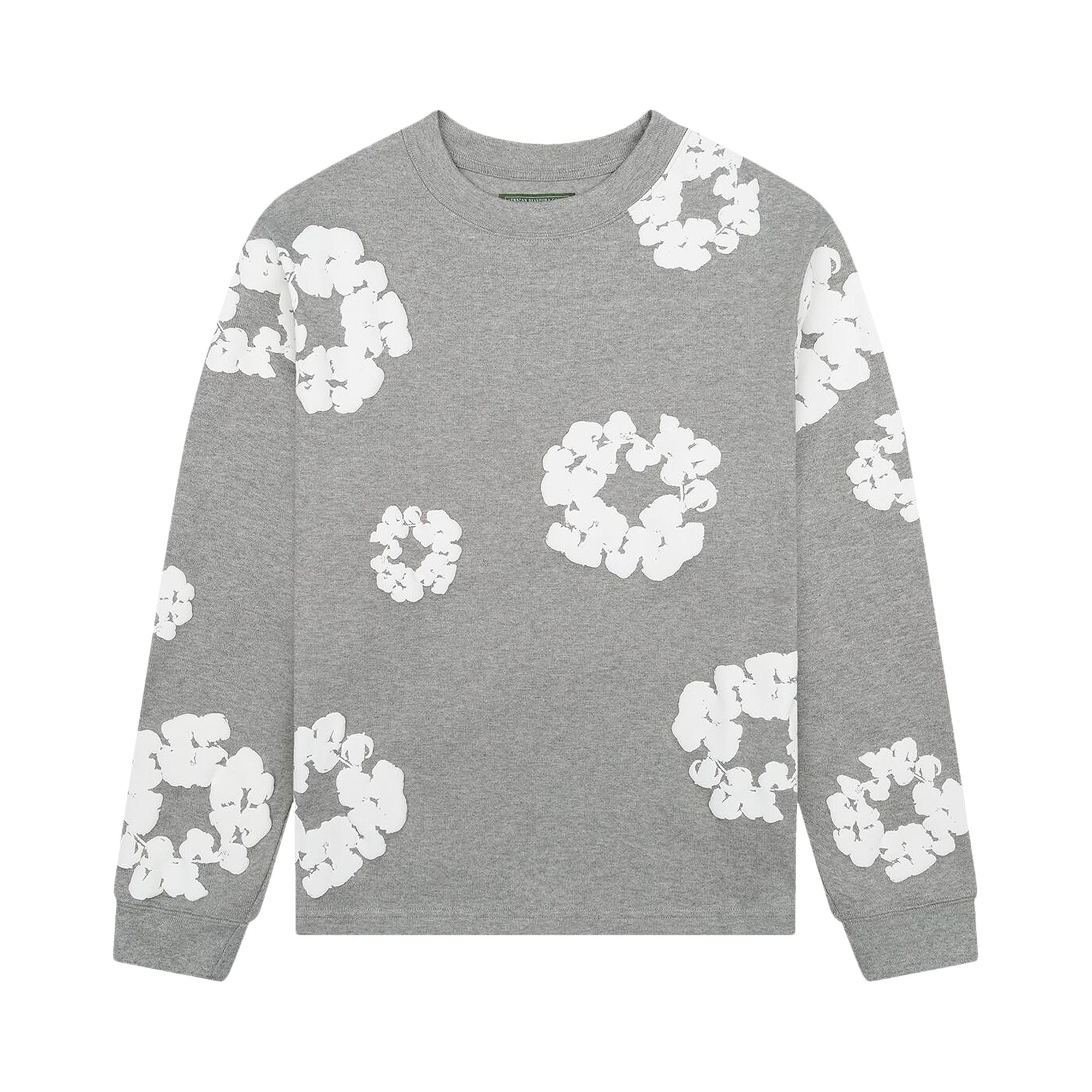 Pre-owned Denim Tears Long-sleeve Wreath Tee 'grey' | Men's Size Xl