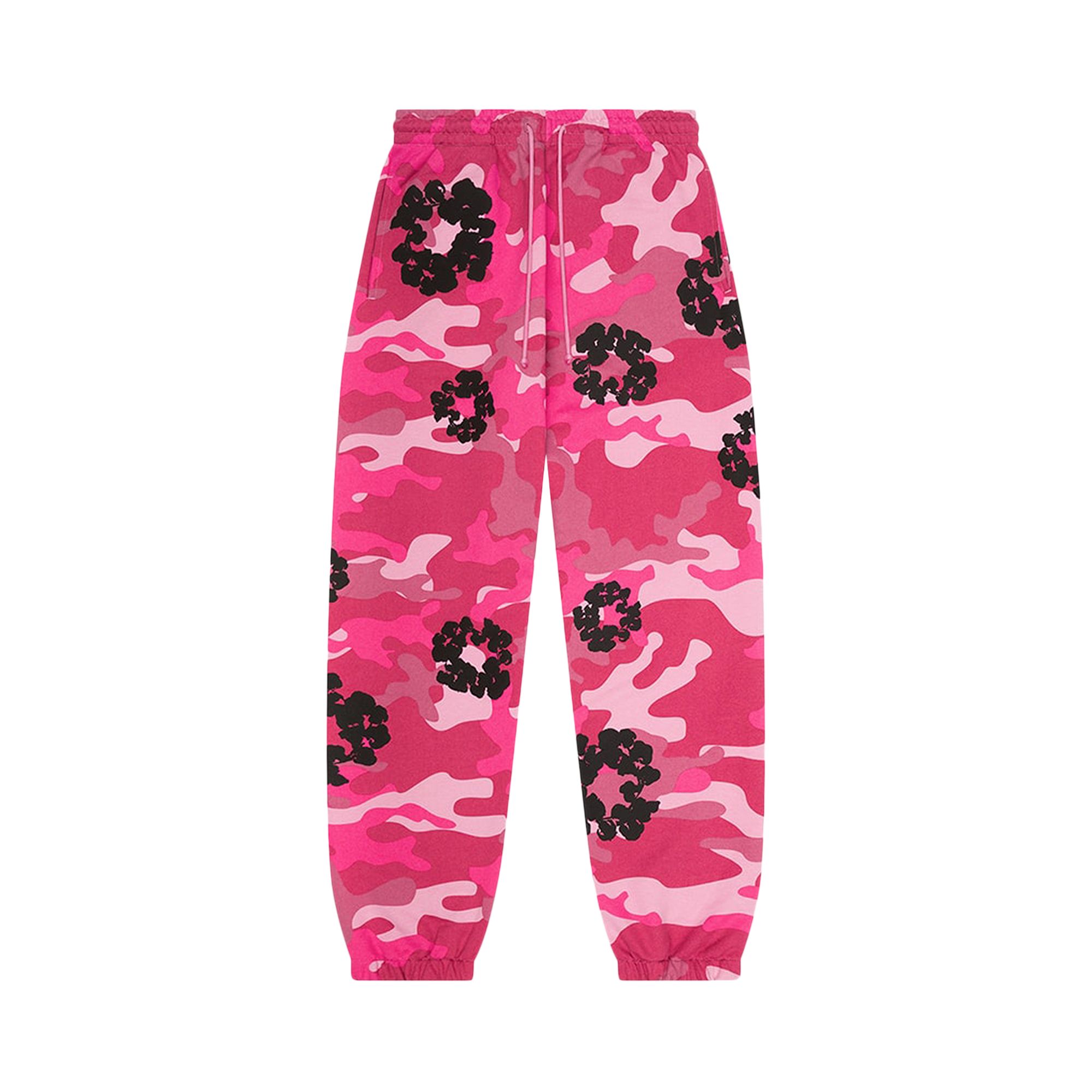 Pre-owned Denim Tears The Wreath Sweatpant 'pink Camo' | Men's Size M