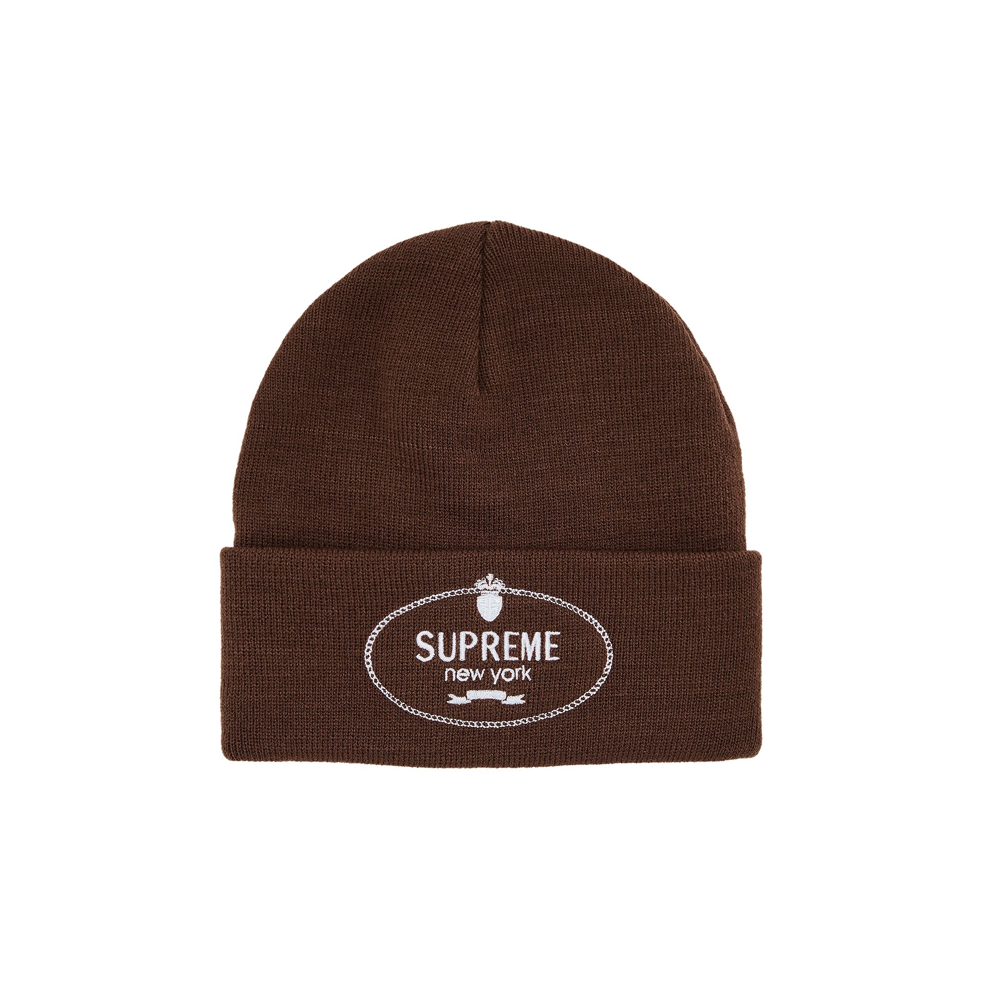 Pre-owned Supreme Crest Beanie 'brown' | Men's Size Onesize