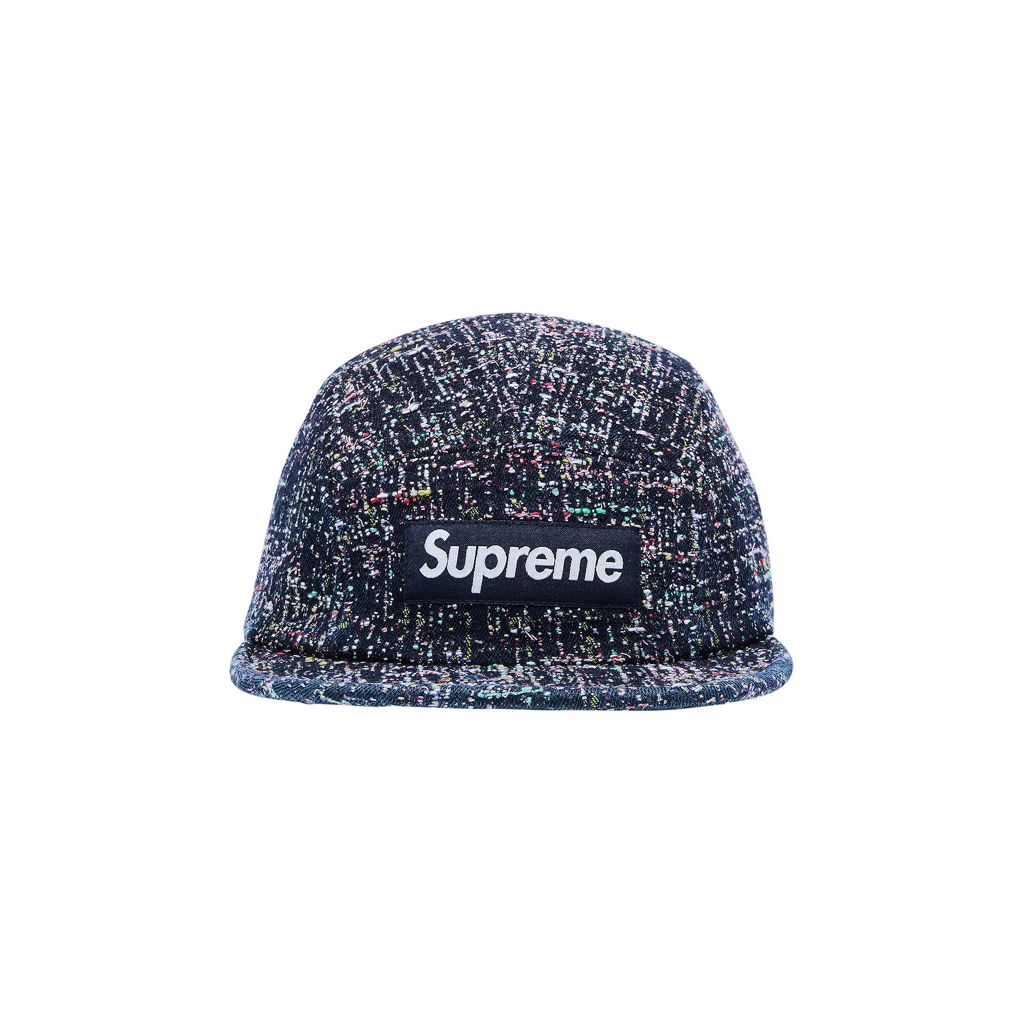 Pre-owned Supreme Denim Bouclé Camp Cap 'indigo' | Blue | Men's Size Onesize