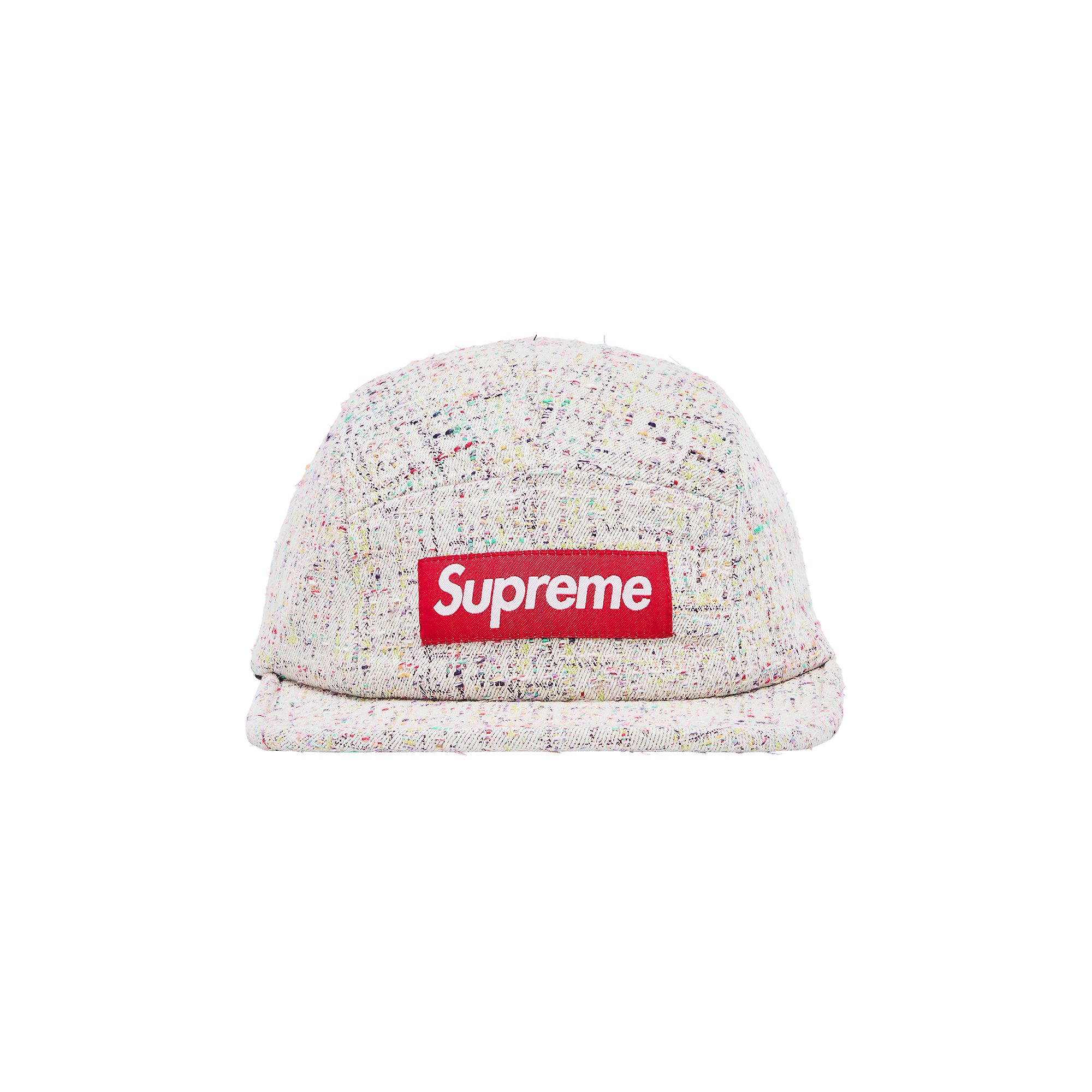 Pre-owned Supreme Denim Bouclé Camp Cap 'natural' | Cream | Men's Size Onesize