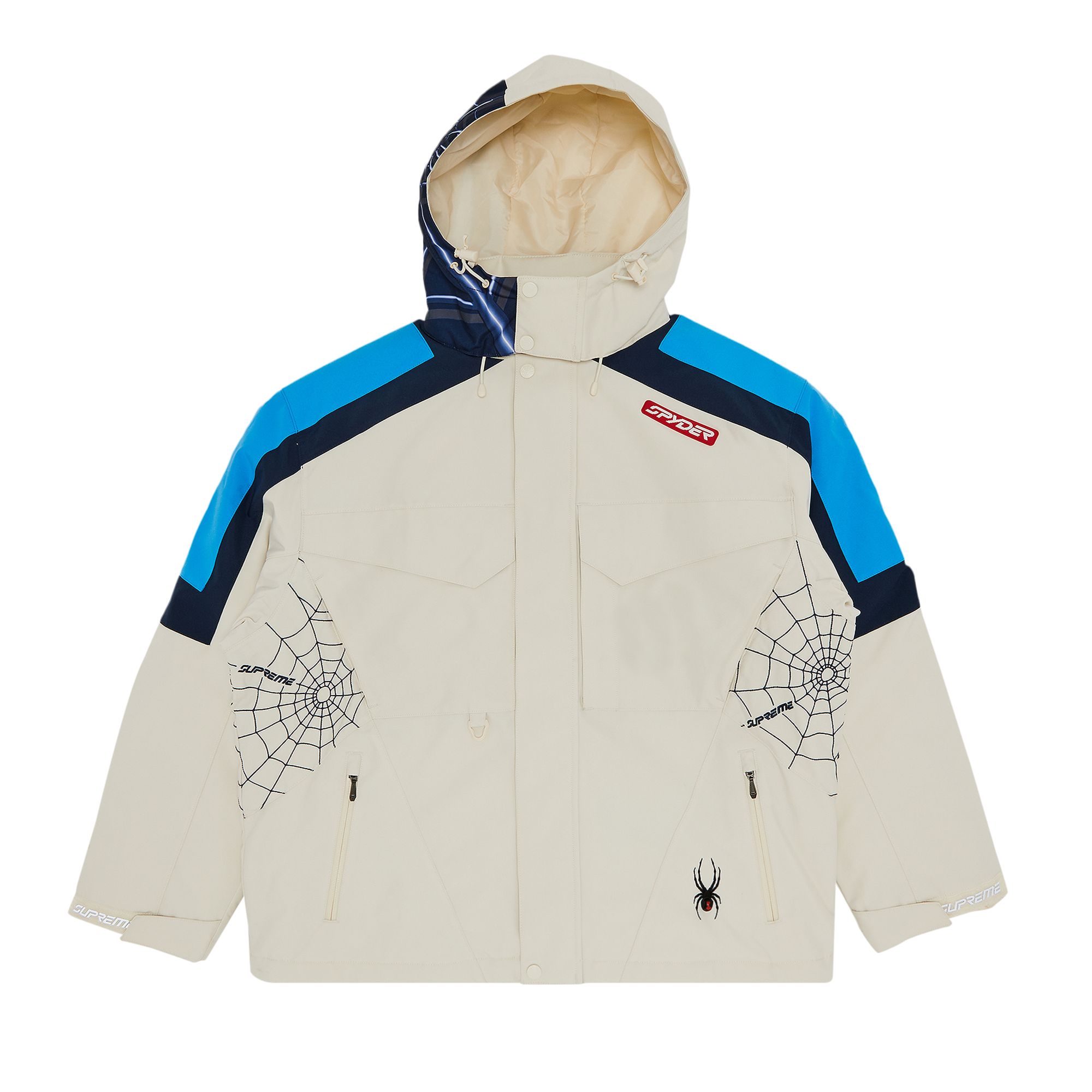 Pre-owned Supreme X Spyder Technical Jacket 'stone' | Cream | Men's Size L In White
