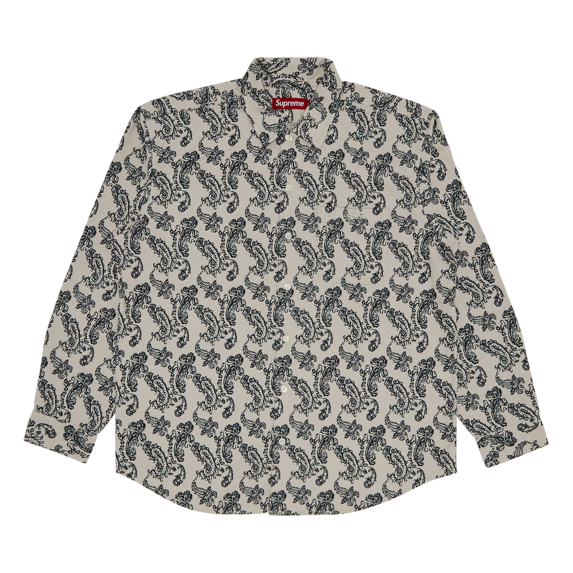 Pre-owned Supreme Paisley Flannel Shirt 'white' | Men's Size M