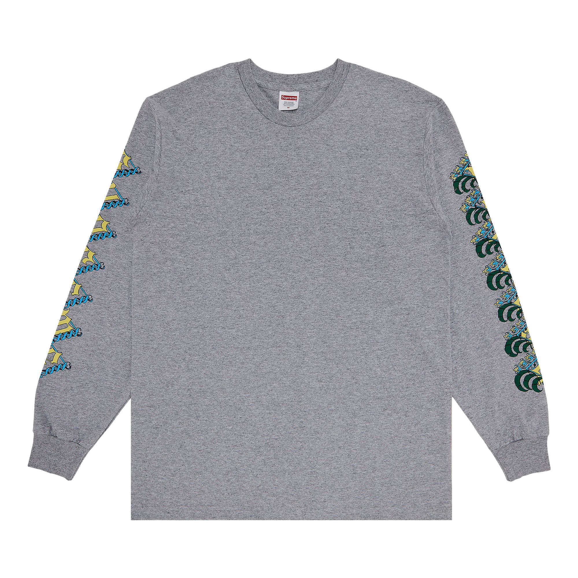 Pre-owned Supreme Strawberries Long-sleeve Tee 'heather Grey' | Men's Size S
