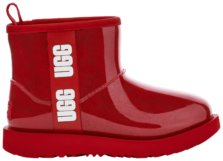 UGG Classic Clear Mini II Boot Kids Samba Red