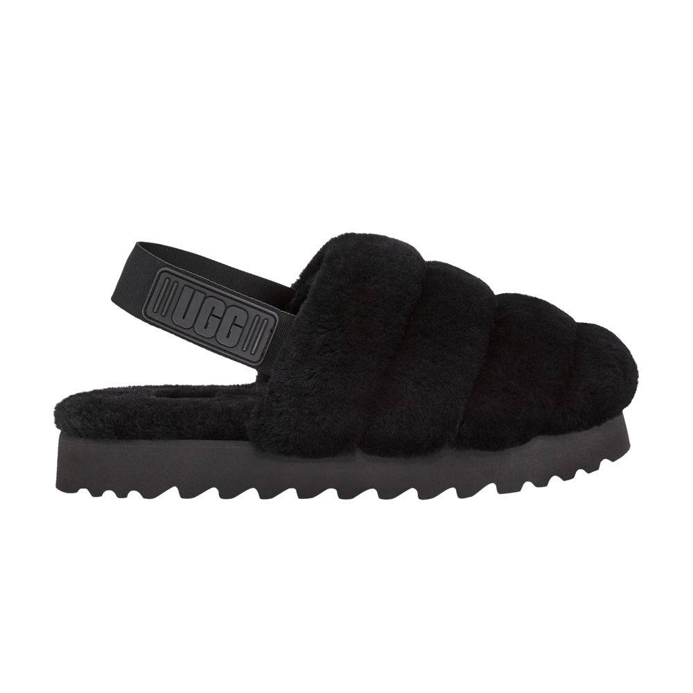 Pre-owned Ugg Wmns Super Fluff Slipper 'black' | Women's Size 8