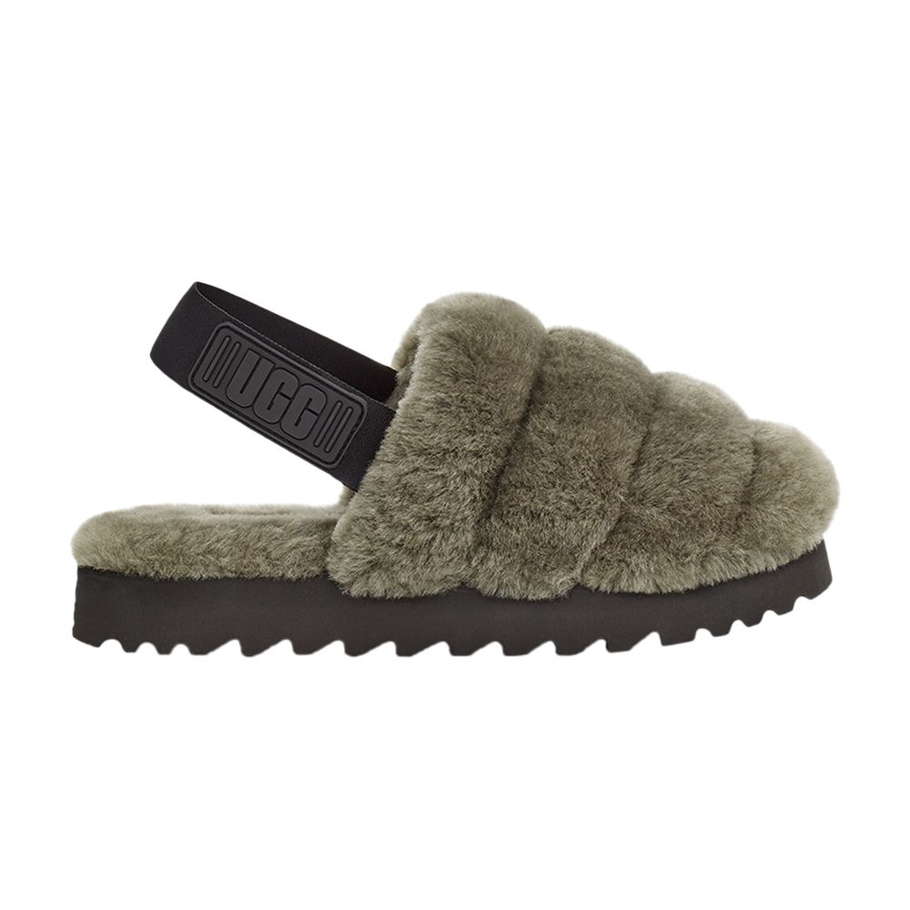 Pre-owned Ugg Wmns Super Fluff Slipper 'burnt Olive' | Green | Women's Size 8