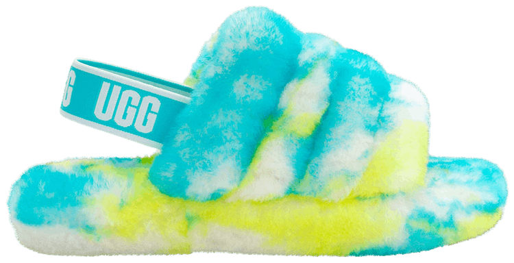 Fluff Yeah Slide Kids Marble   Oasis Blue