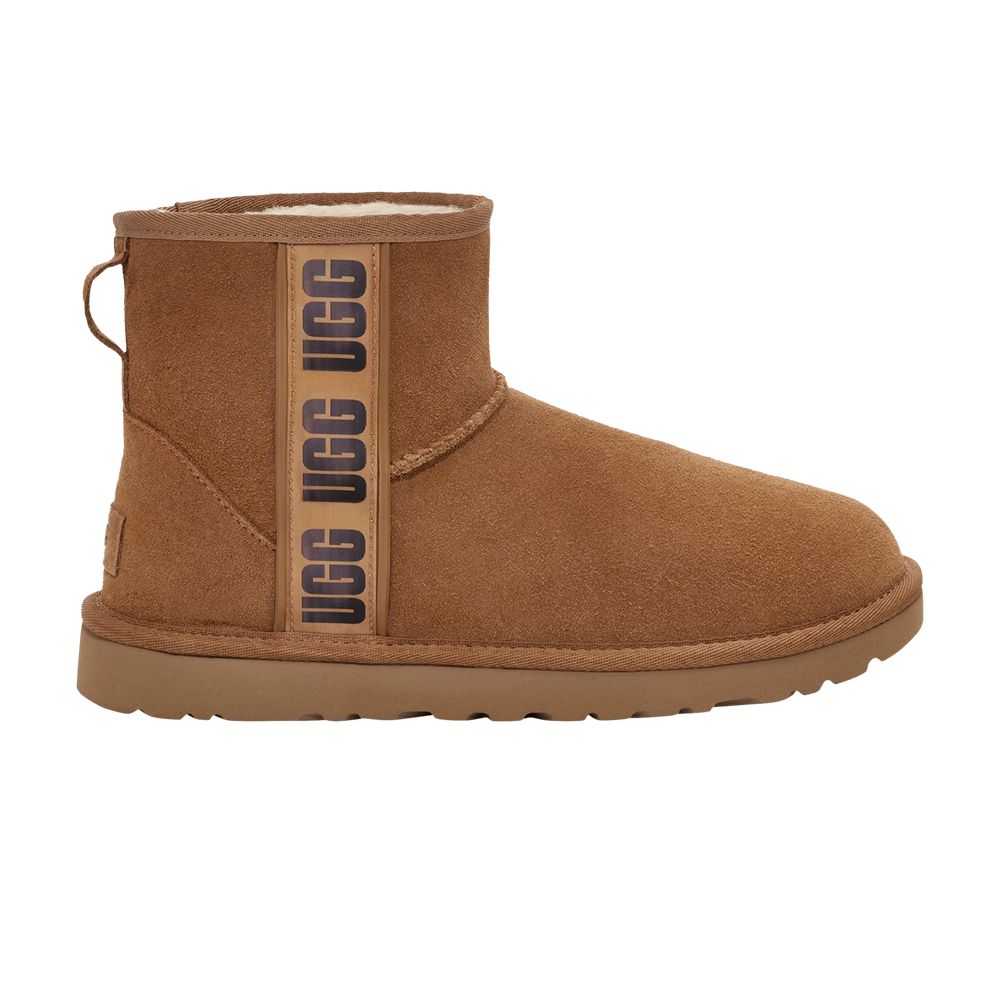 Pre-owned Ugg Wmns Classic Mini Side Logo Ii Suede 'chestnut' | Brown | Women's Size 12