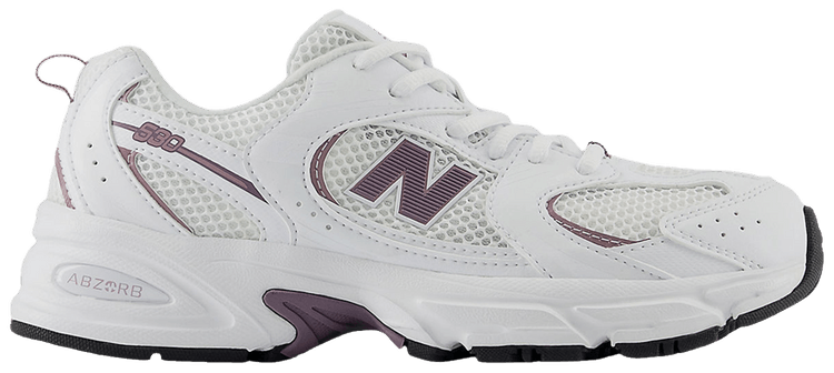 New Balance 530 Big Kid White Dark Ice Wine