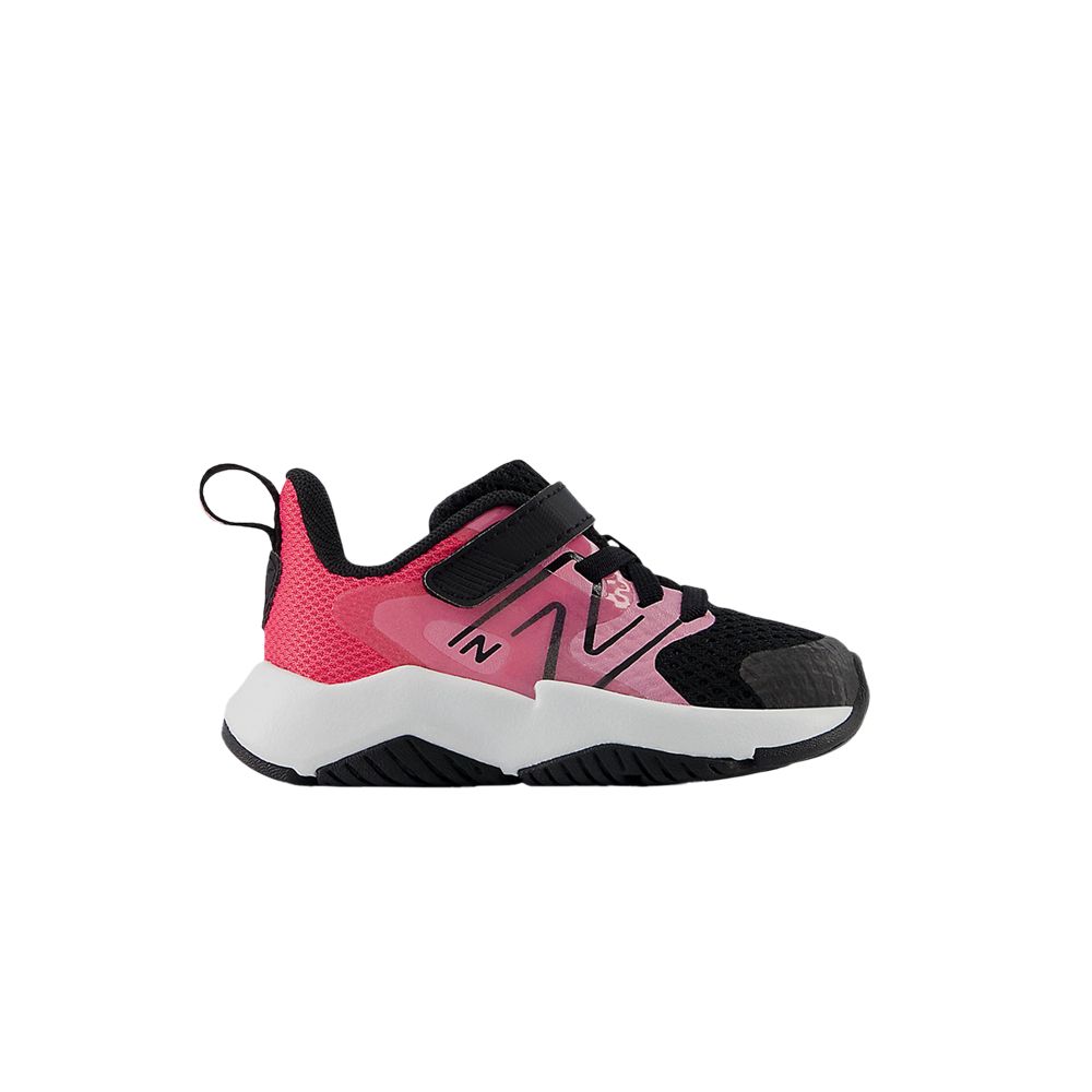 Pre-owned New Balance Rave Run V2 Bungee Lace Top Strap Toddler 'signal Pink Black' | Infant Size 2