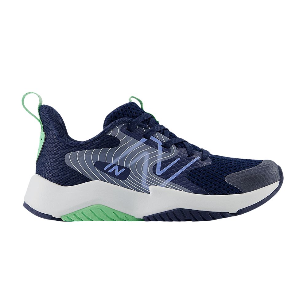 New Balance Rave Run v2 Little Kid 'Navy Sweetgrass' | Blue | Kid's Size 12.5 - PKRAVAB2