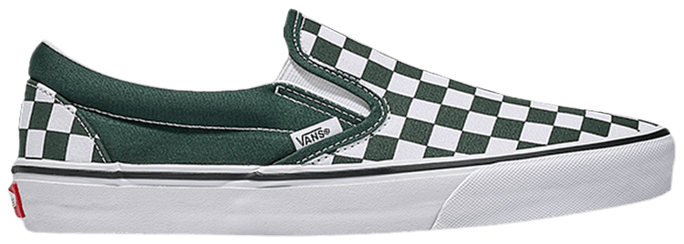 Classic Slip On Checkerboard   Scarab Green