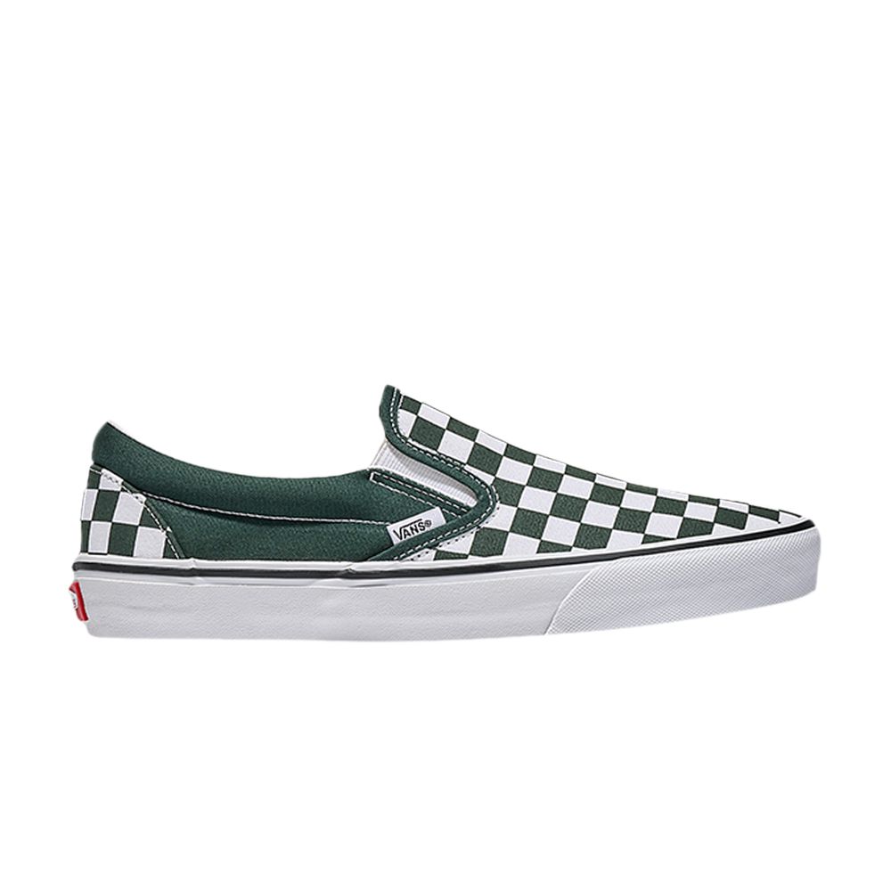 Pre-owned Vans Classic Slip-on 'checkerboard - Scarab Green' | Men's Size 9.5