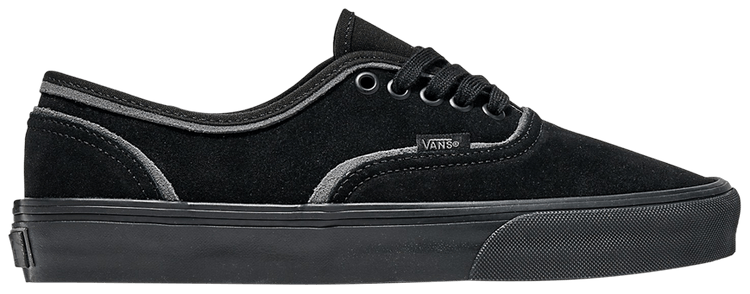 Authentic Suede Black Grey Silver Seams