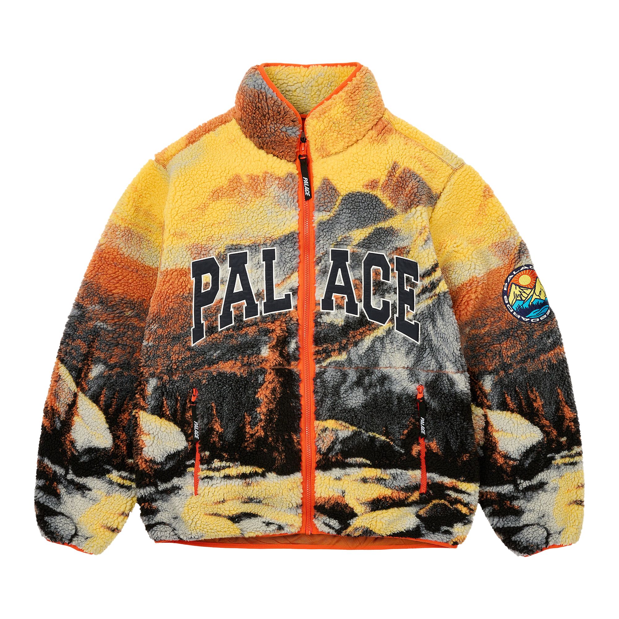 Pre-owned Palace Appalachian Funnel Fleece Palaska 'orange' | Men's Size L