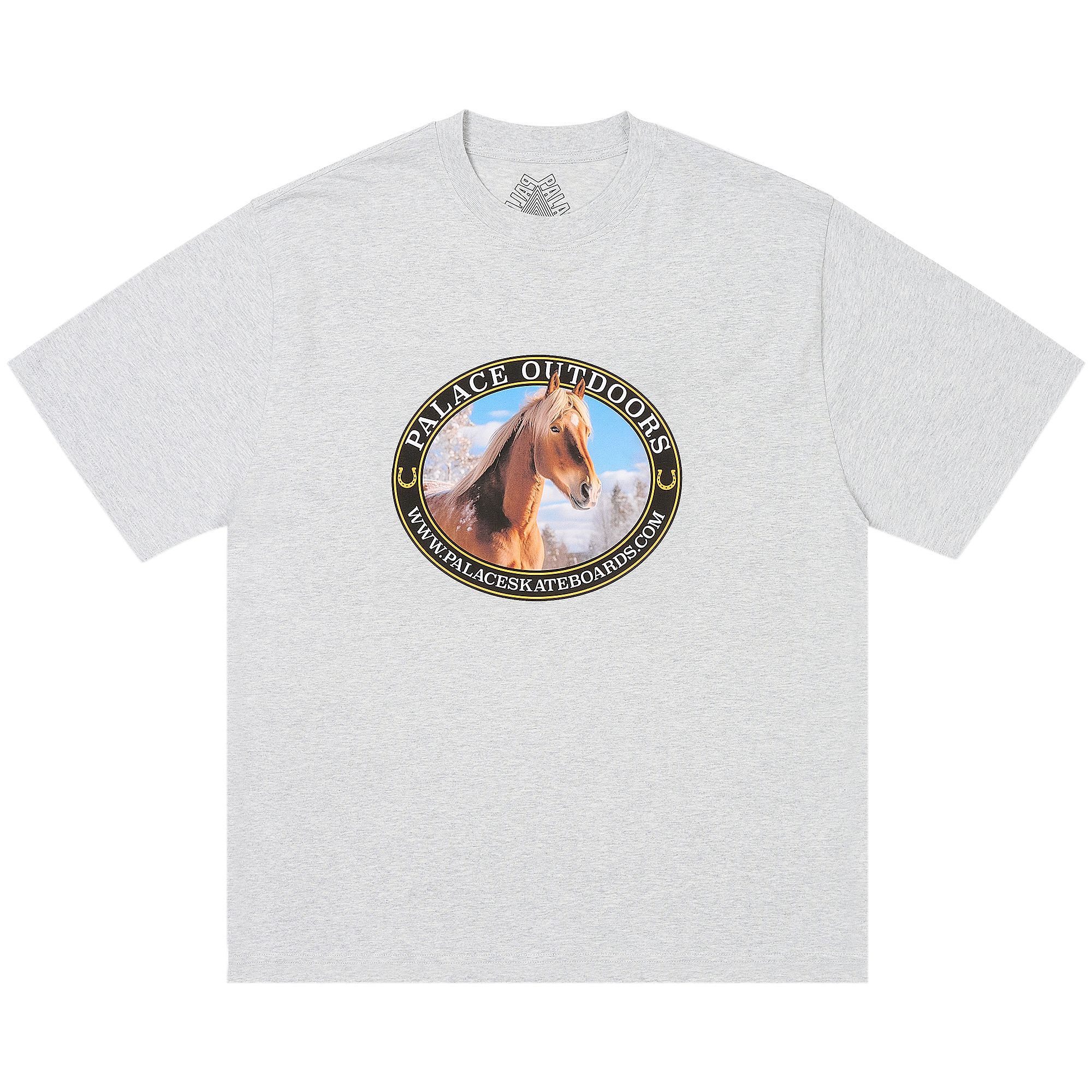 Pre-owned Palace Equestrian T-shirt 'grey Marl' | Men's Size Xl In Gray