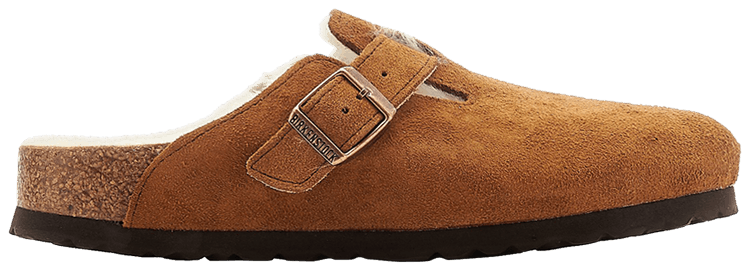 Birkenstock Boston Shearling Suede Narrow Mink